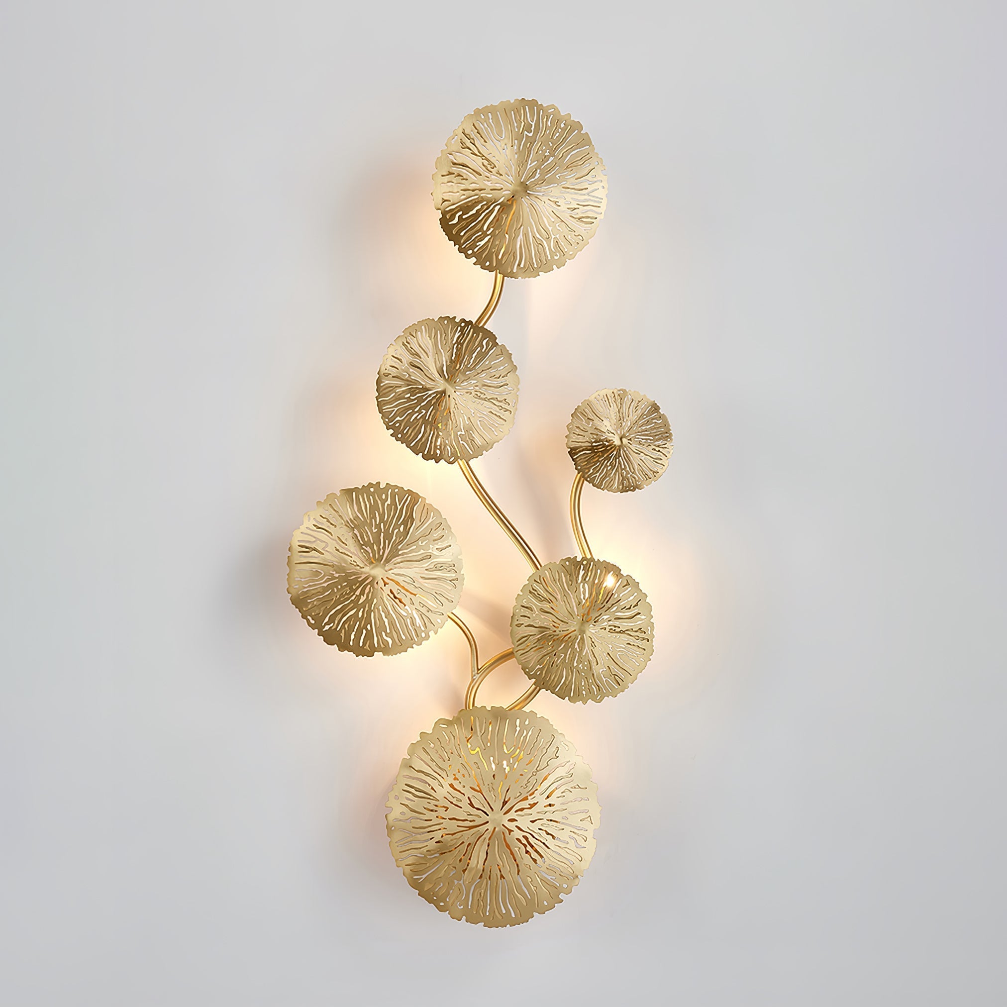 Rylso Wall Lamp Lotus Leaf Brass-Neutral Decor