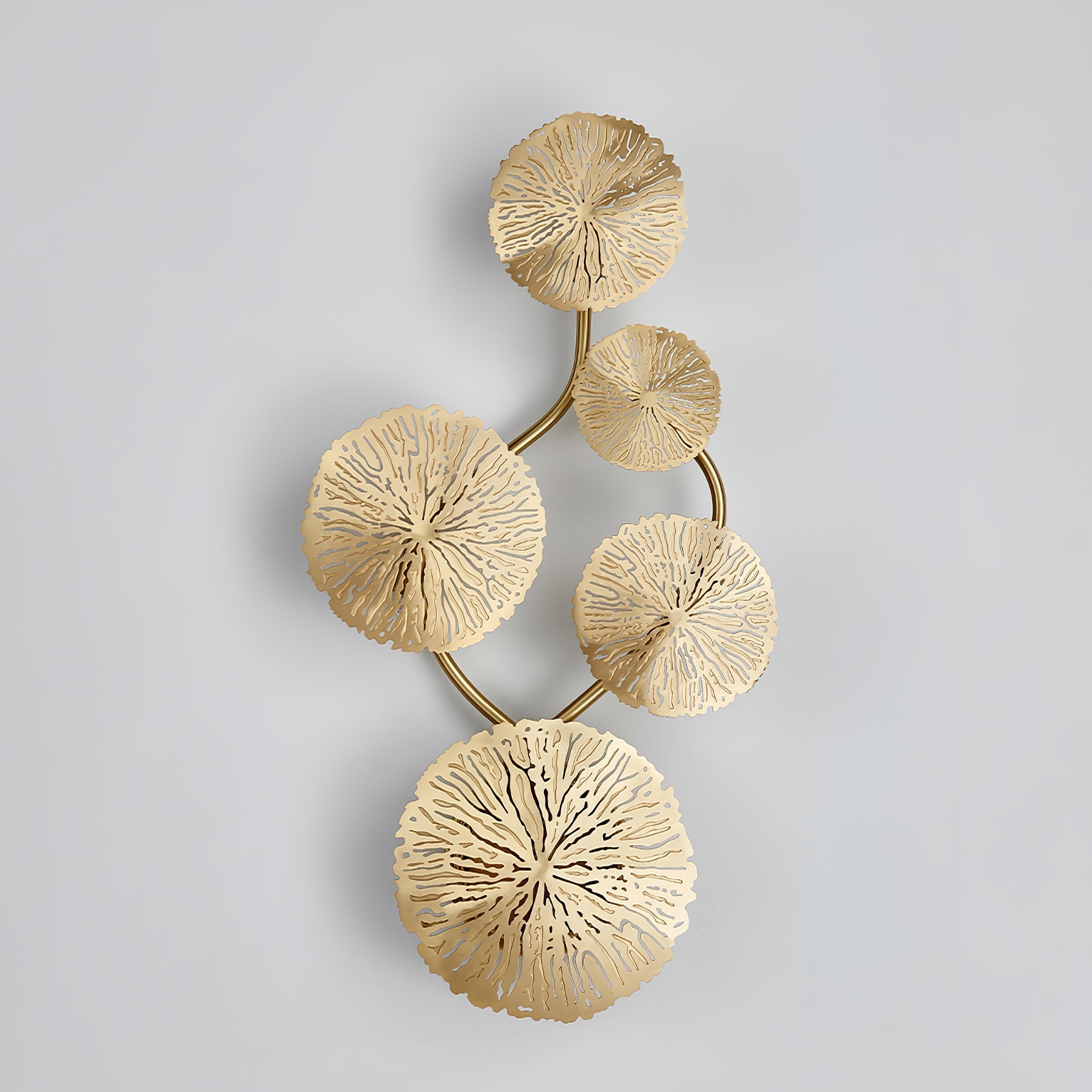 Rylso Wall Lamp Lotus Leaf Brass-Neutral Decor