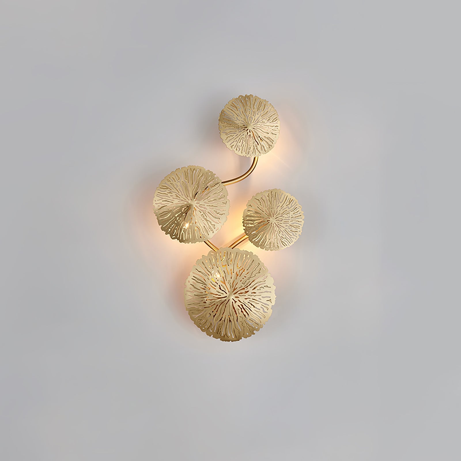 Rylso Wall Lamp Lotus Leaf Brass-Neutral Decor