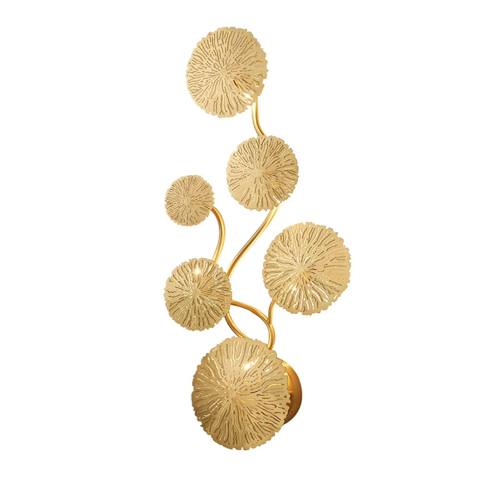 Rylso Wall Lamp Lotus Leaf Brass-Neutral Decor
