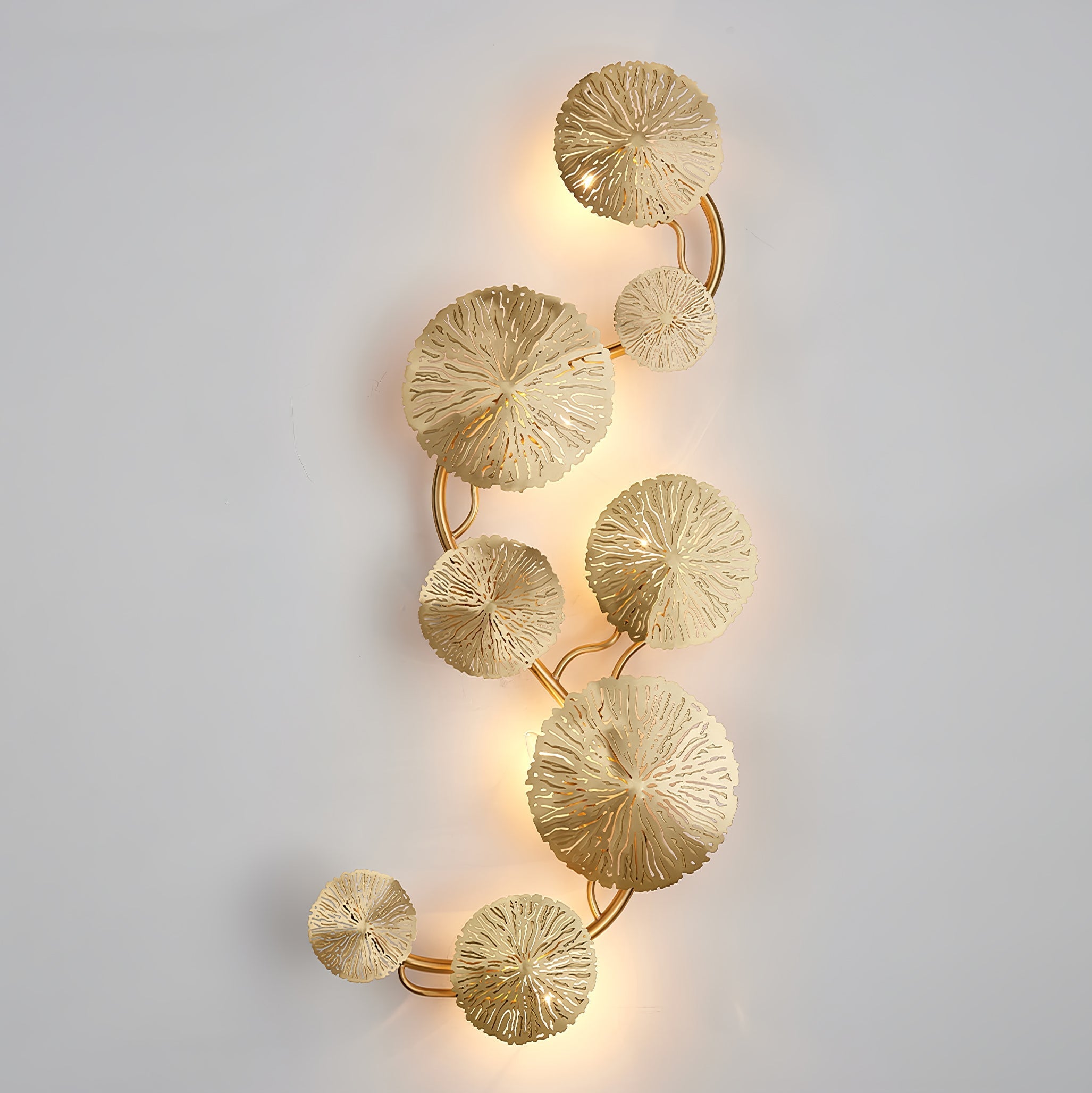Rylso Wall Lamp Lotus Leaf Brass-Neutral Decor