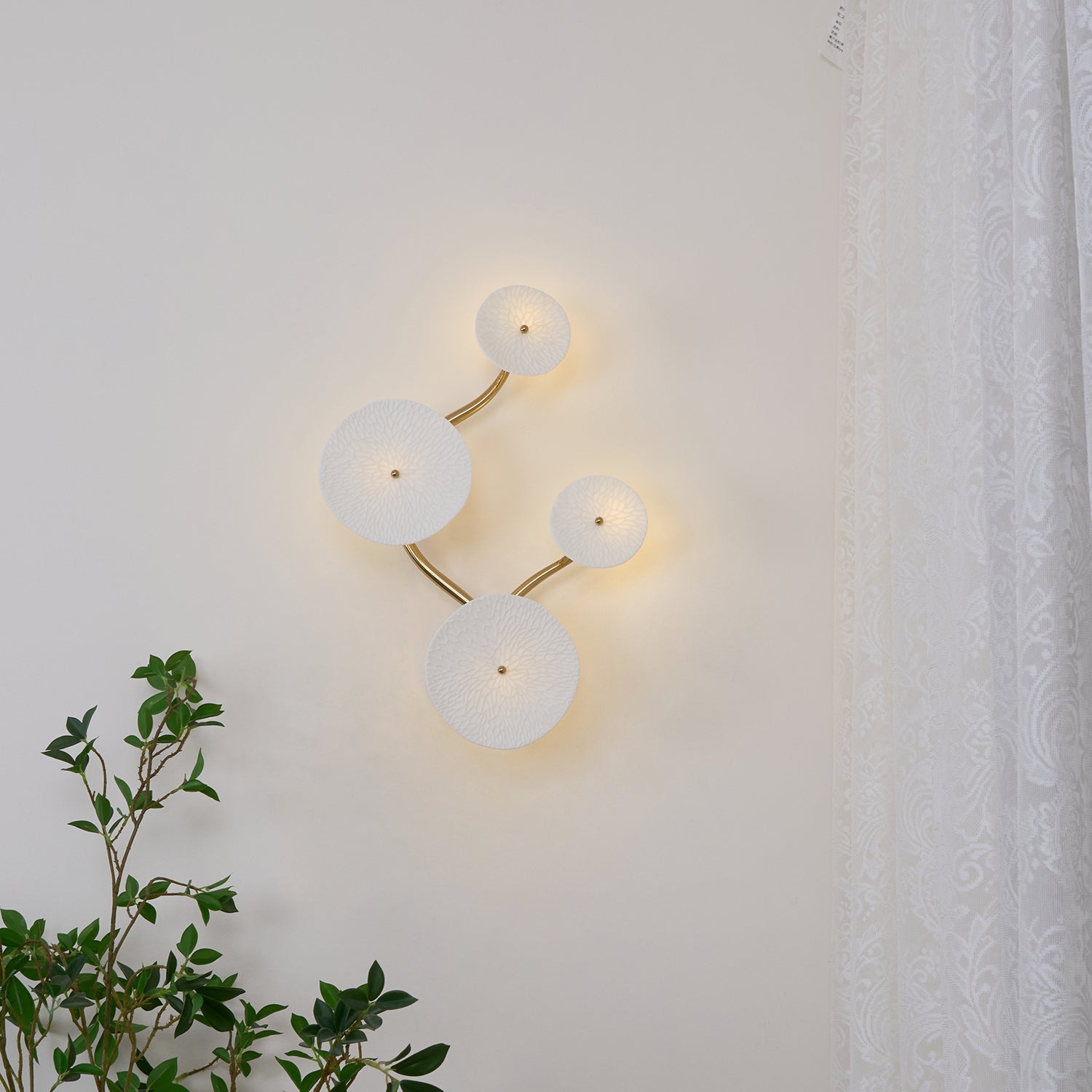Jesse Elegance Nordic Art Petal Wall Lamp-Neutral Decor