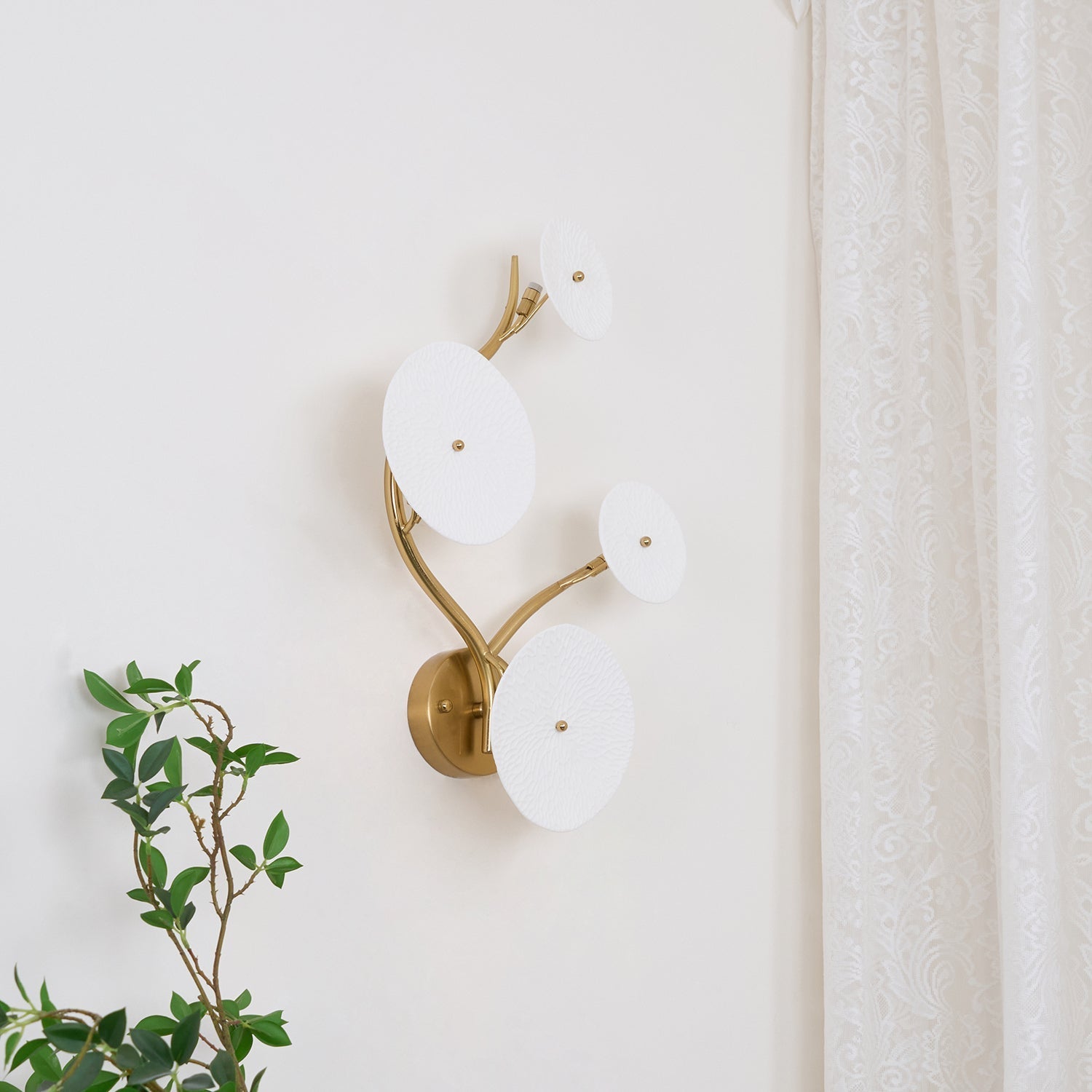 Jesse Elegance Nordic Art Petal Wall Lamp-Neutral Decor