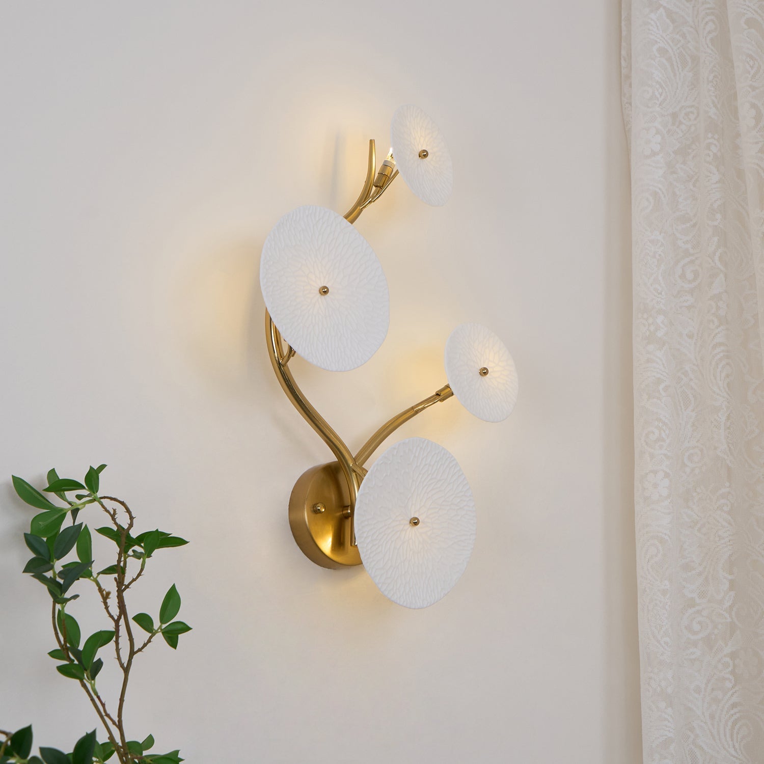 Jesse Elegance Nordic Art Petal Wall Lamp-Neutral Decor