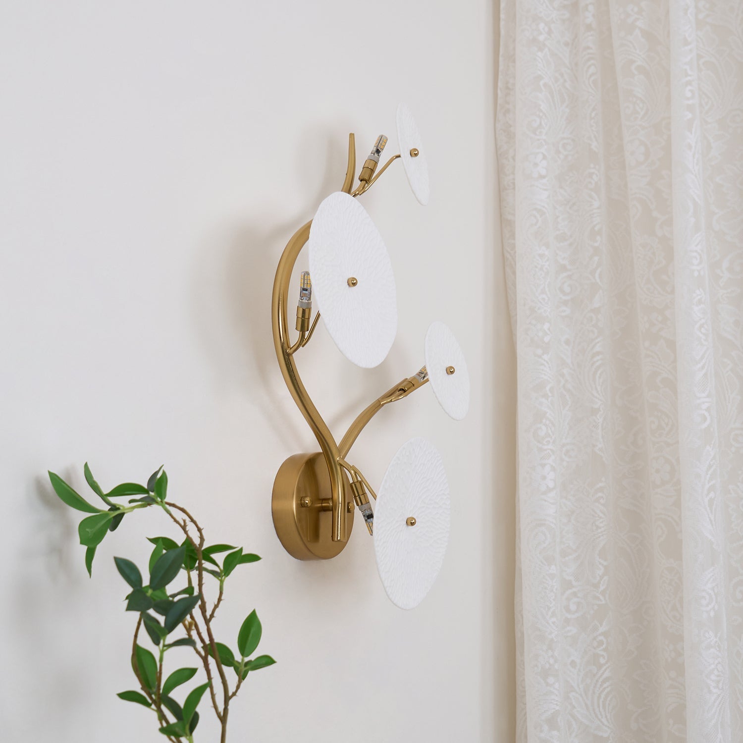 Jesse Elegance Nordic Art Petal Wall Lamp-Neutral Decor