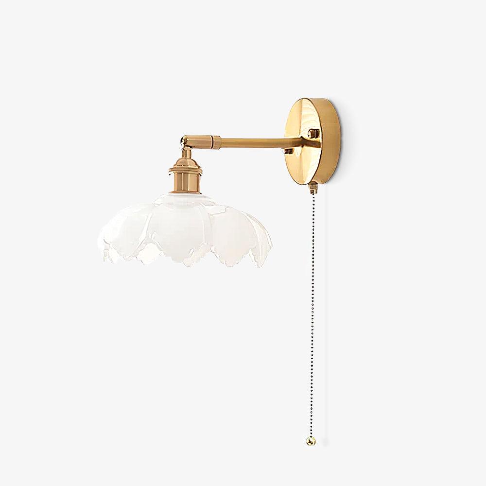 Lotus Nordic Art Rotatable Glass Wall Lamp-Neutral Decor
