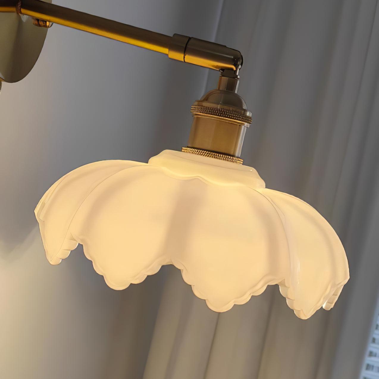 Lotus Nordic Art Rotatable Glass Wall Lamp-Neutral Decor