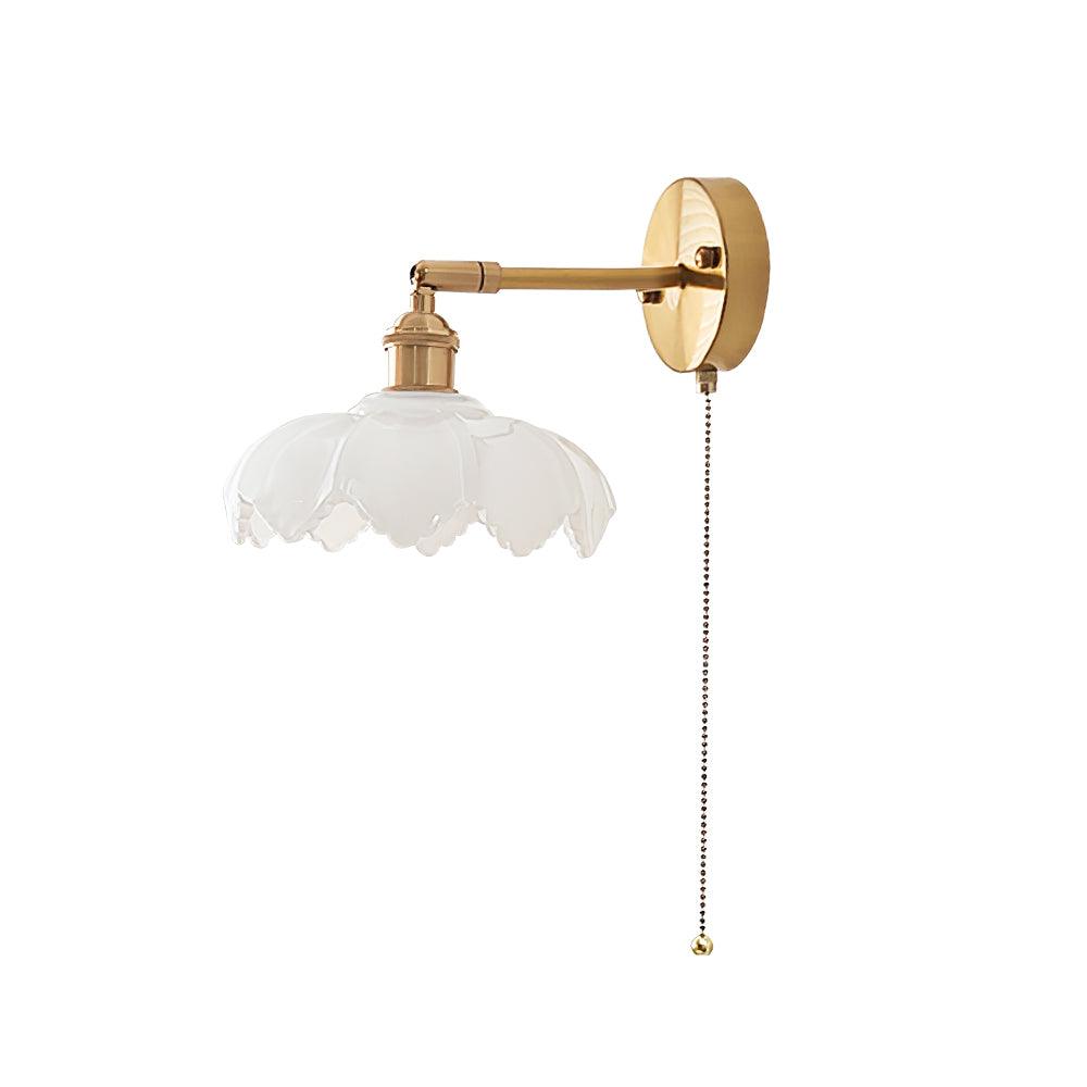 Lotus Nordic Art Rotatable Glass Wall Lamp-Neutral Decor
