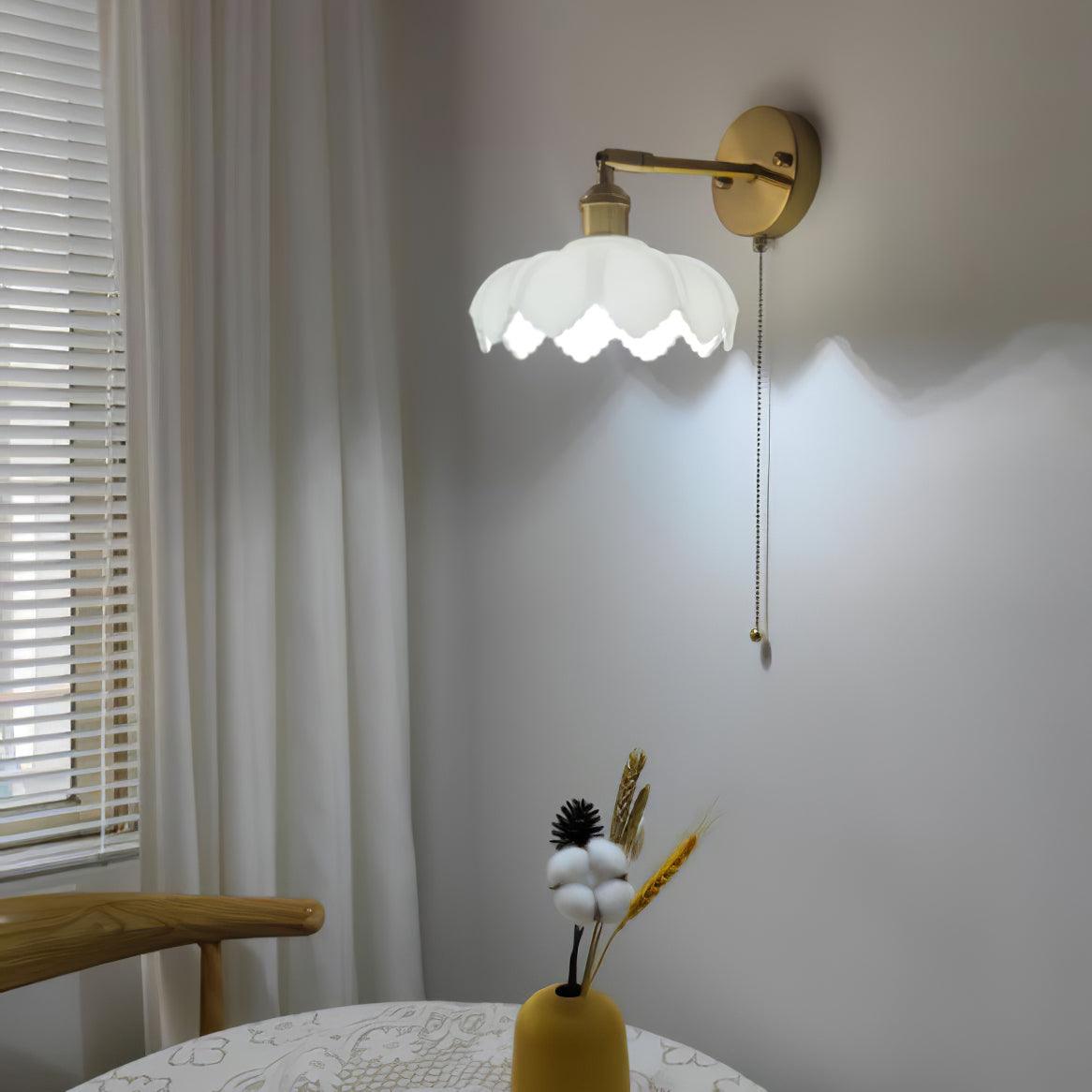Lotus Nordic Art Rotatable Glass Wall Lamp-Neutral Decor