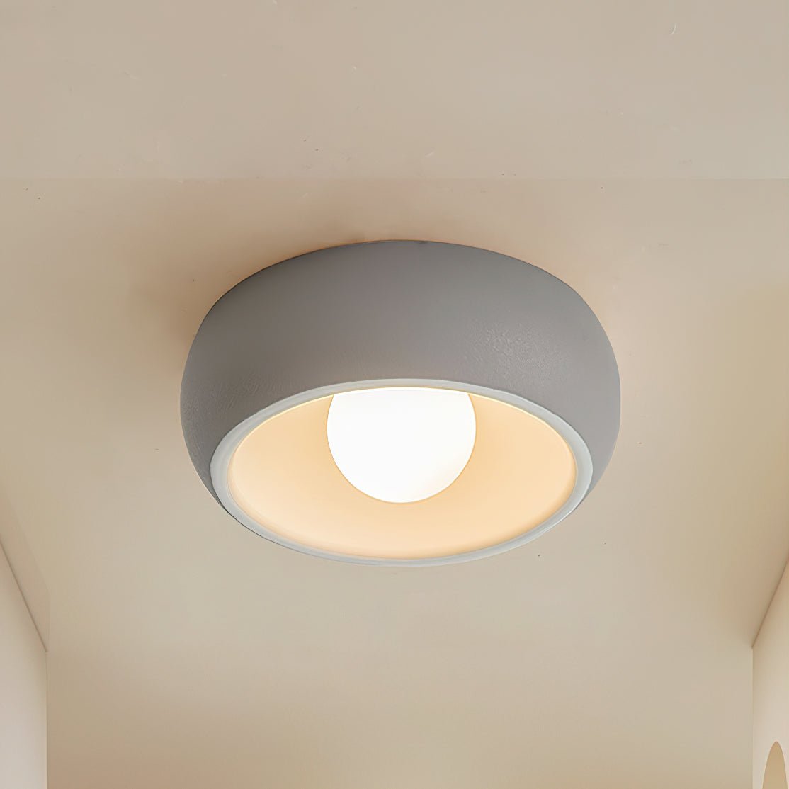 Talemu Modern Minimalist Round Glass Ceiling Light-Neutral Decor