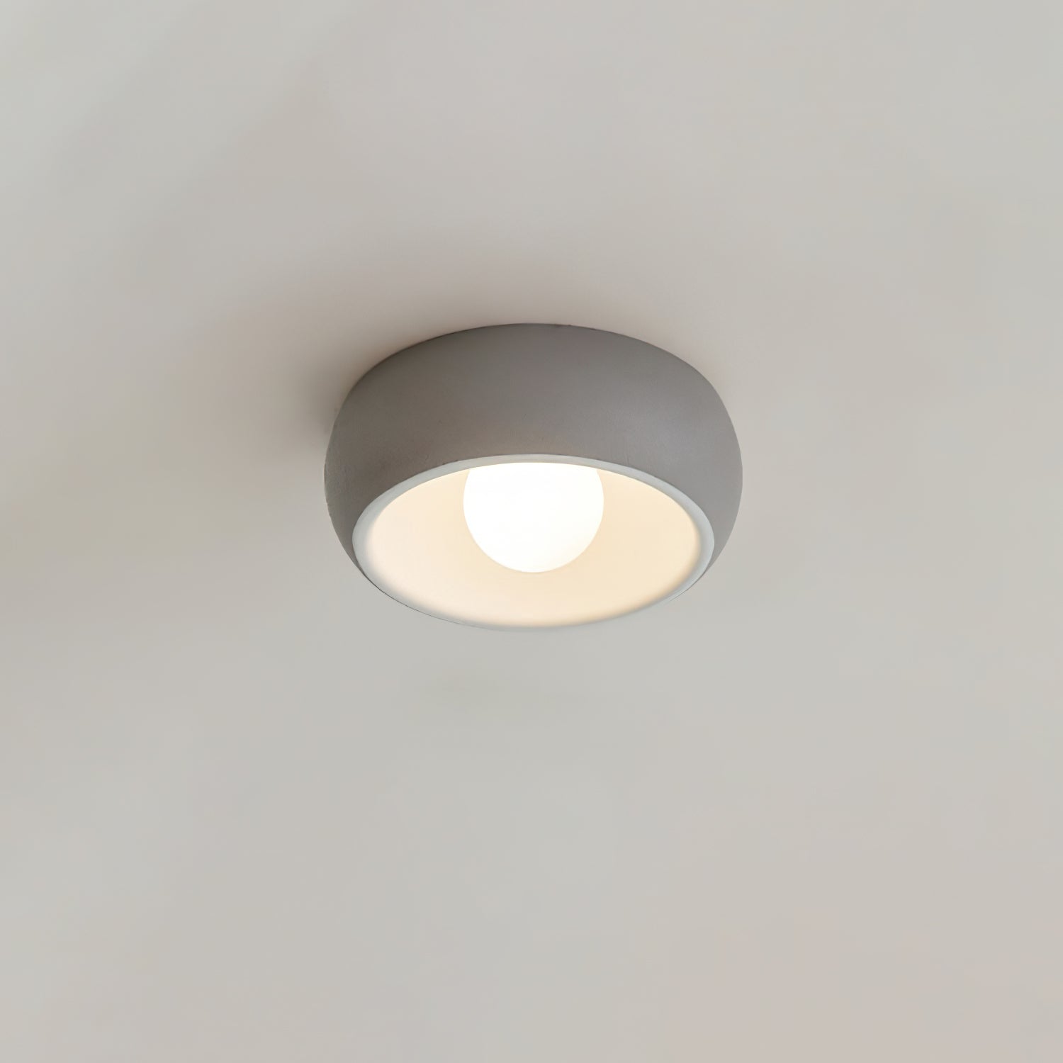 Talemu Modern Minimalist Round Glass Ceiling Light-Neutral Decor