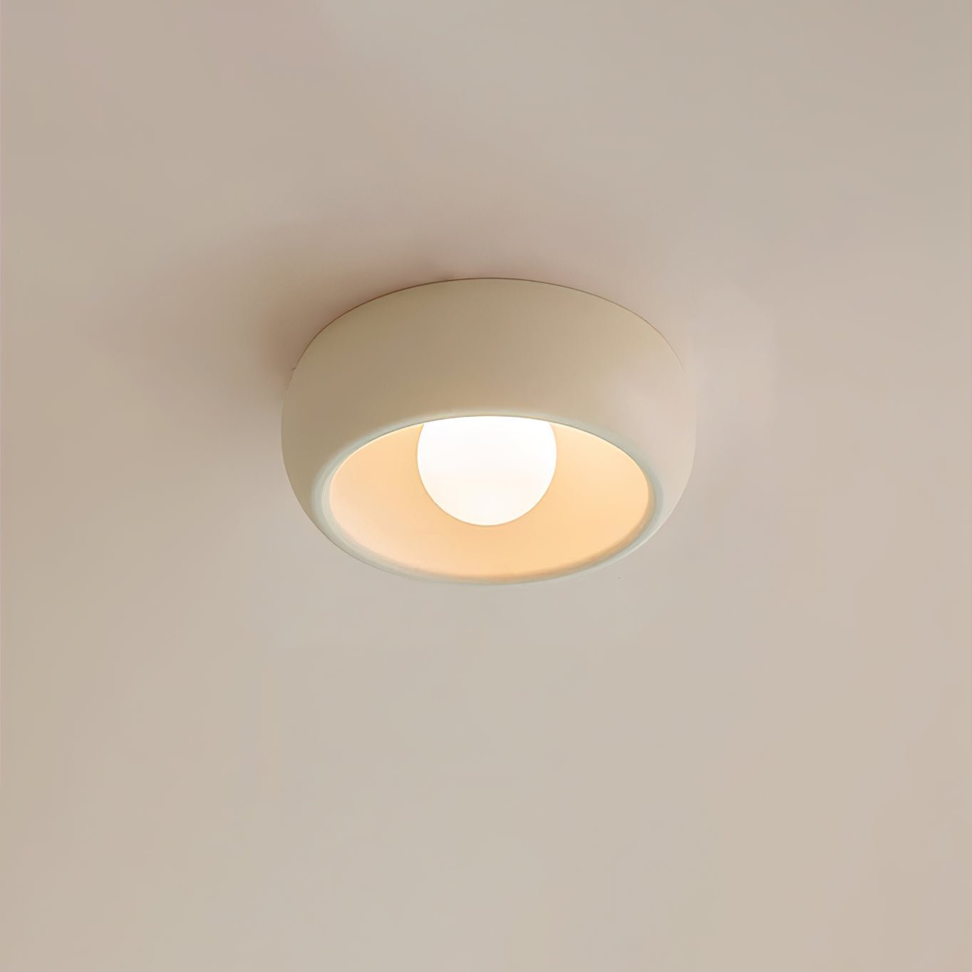 Talemu Modern Minimalist Round Glass Ceiling Light-Neutral Decor