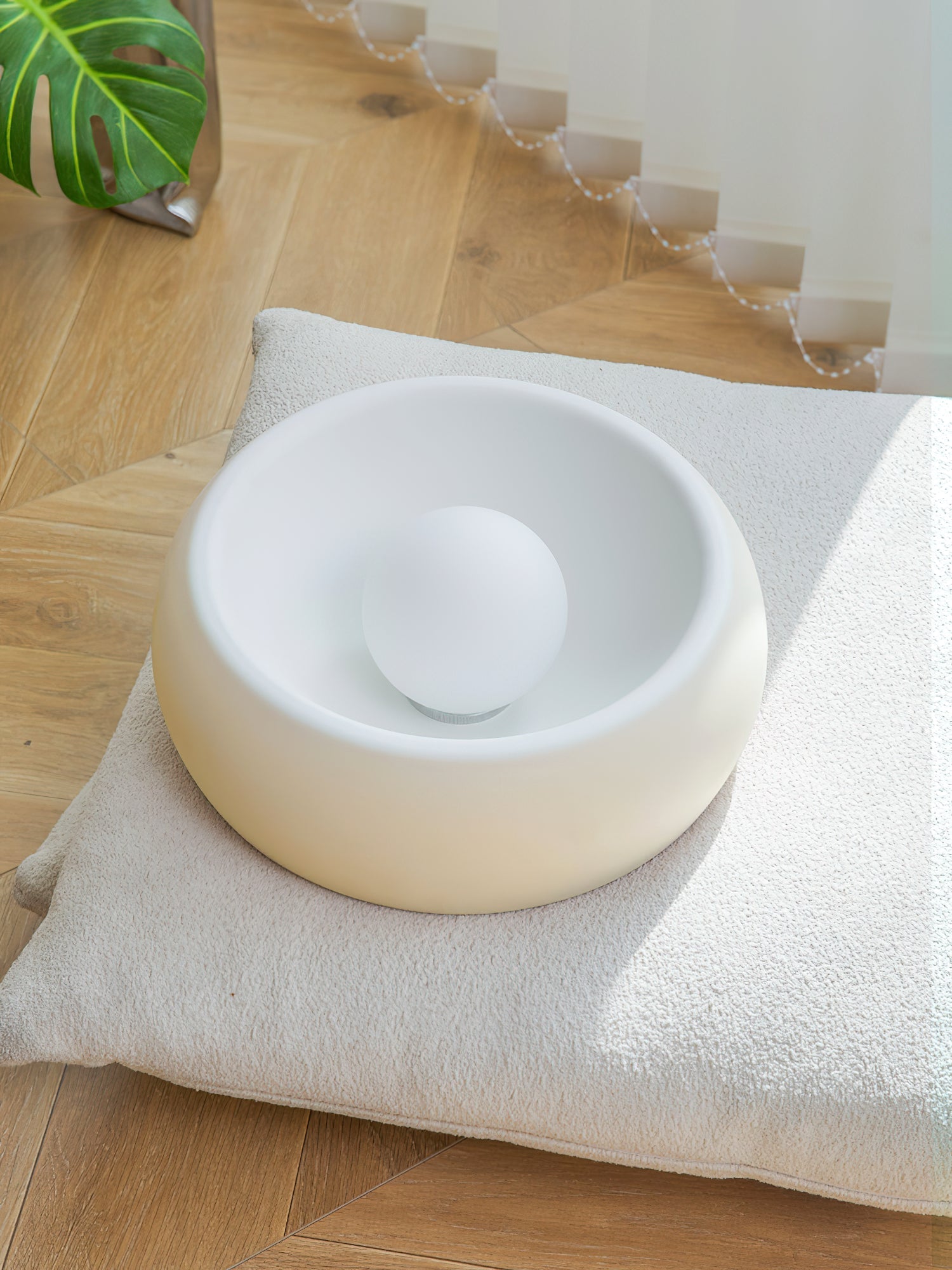 Talemu Modern Minimalist Round Glass Ceiling Light-Neutral Decor
