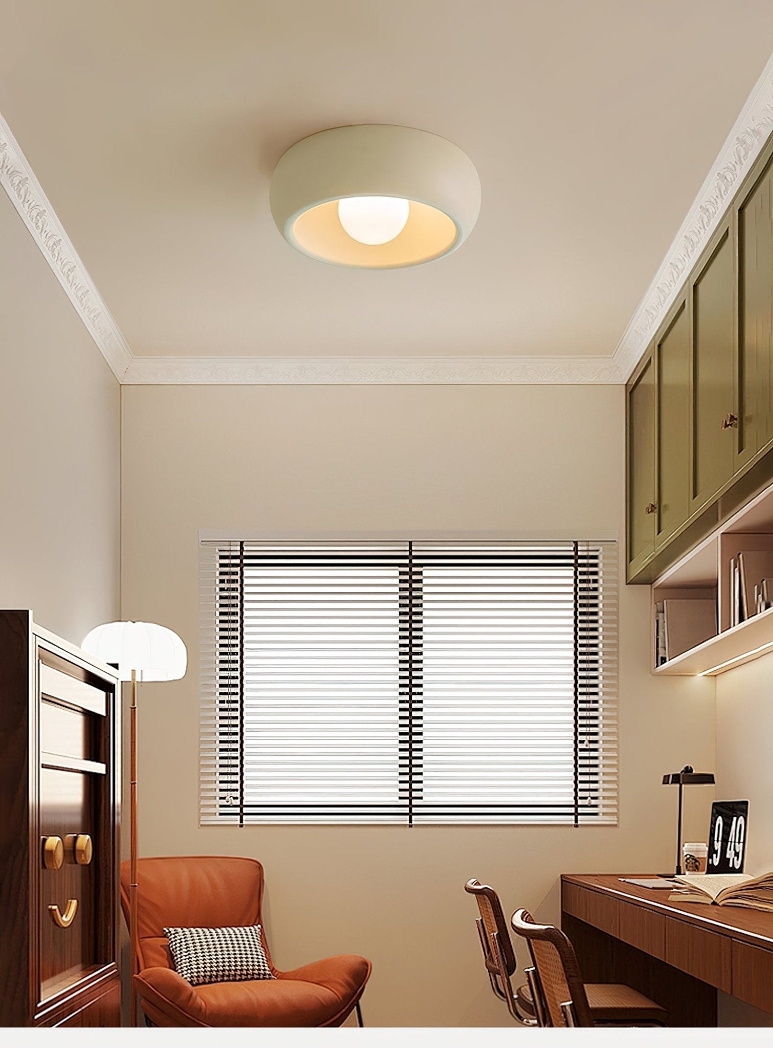 Talemu Modern Minimalist Round Glass Ceiling Light-Neutral Decor