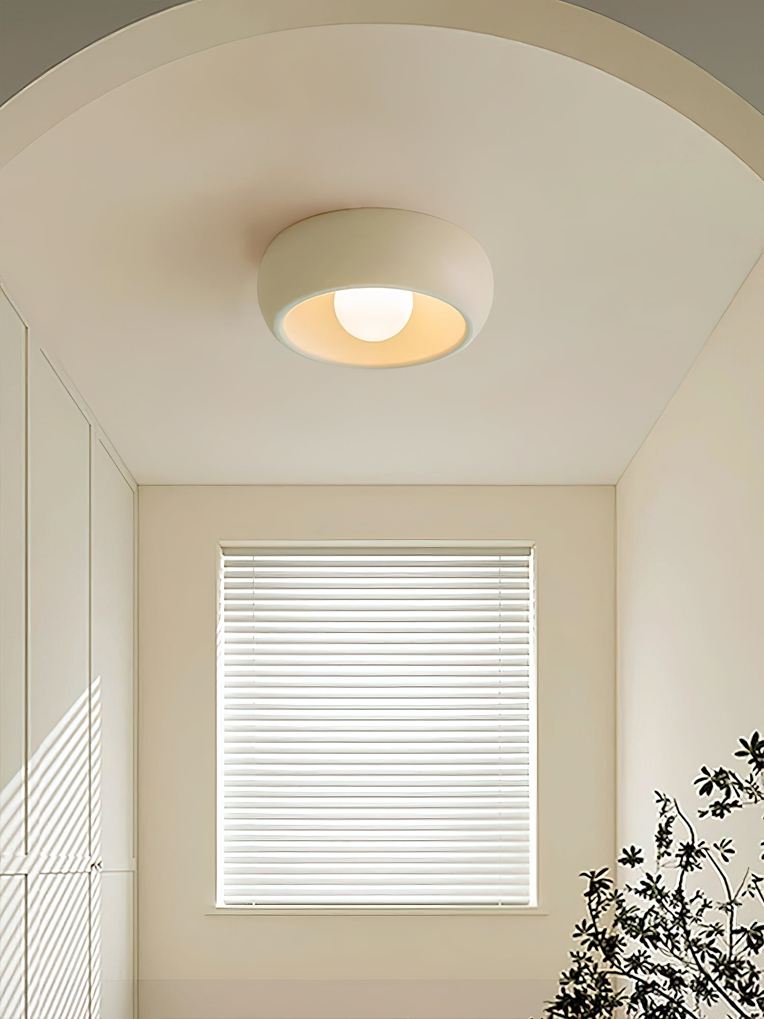 Talemu Modern Minimalist Round Glass Ceiling Light-Neutral Decor