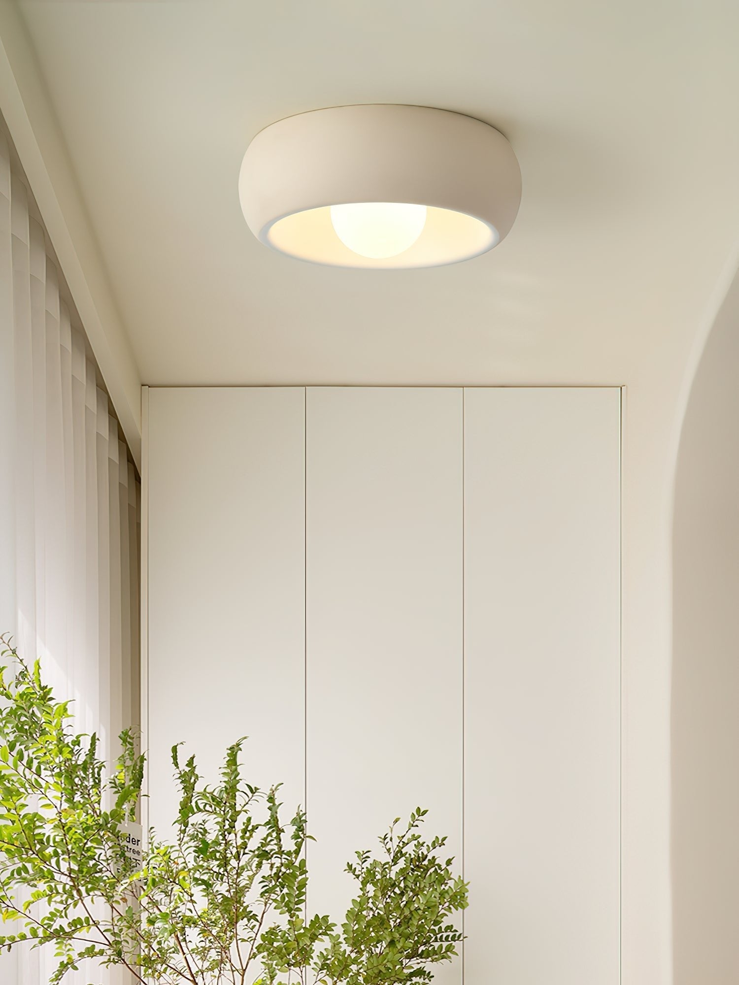 Talemu Modern Minimalist Round Glass Ceiling Light-Neutral Decor