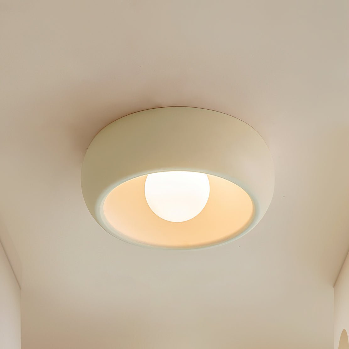 Talemu Modern Minimalist Round Glass Ceiling Light-Neutral Decor