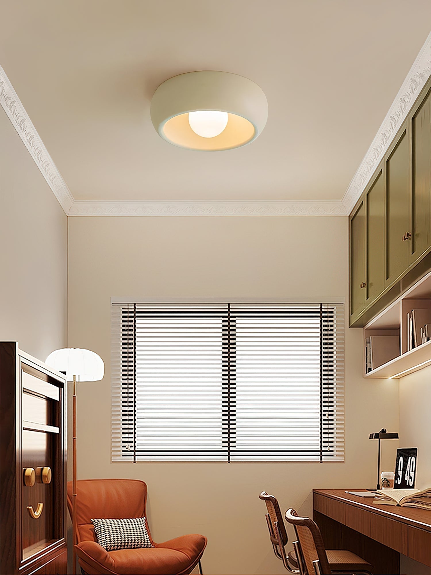 Talemu Modern Minimalist Round Glass Ceiling Light-Neutral Decor