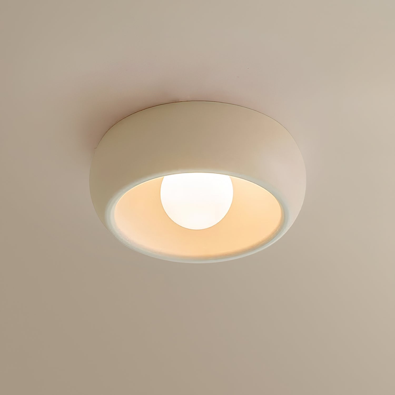 Talemu Modern Minimalist Round Glass Ceiling Light-Neutral Decor