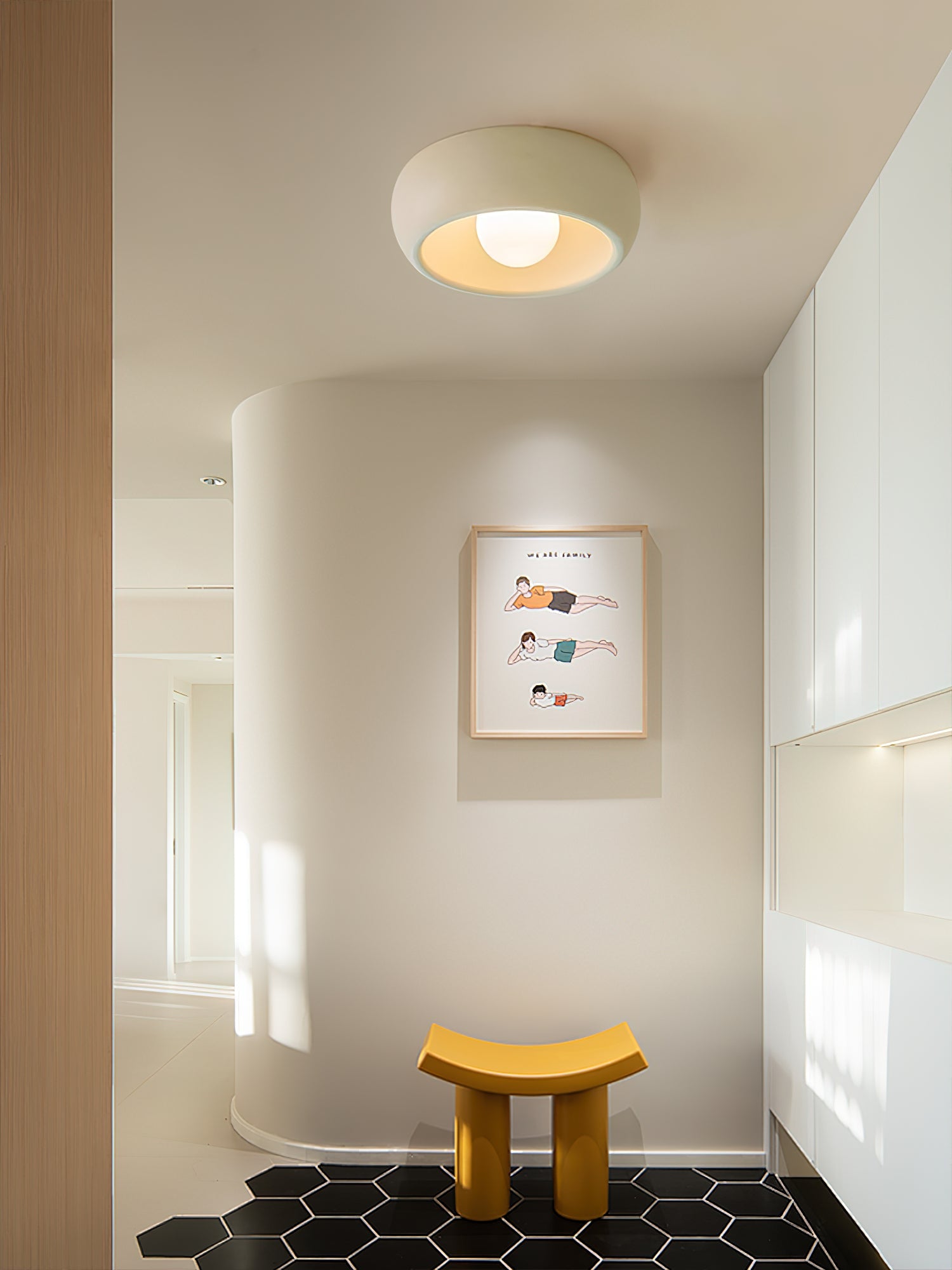 Talemu Modern Minimalist Round Glass Ceiling Light-Neutral Decor