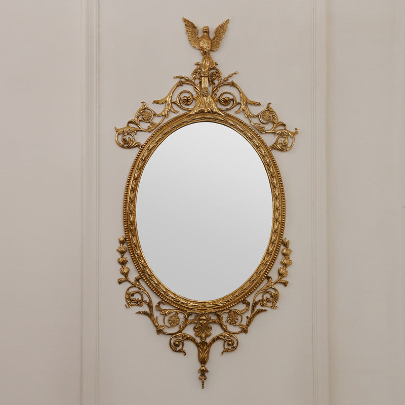 Adrien Belle Wood Flat Wall Mirror