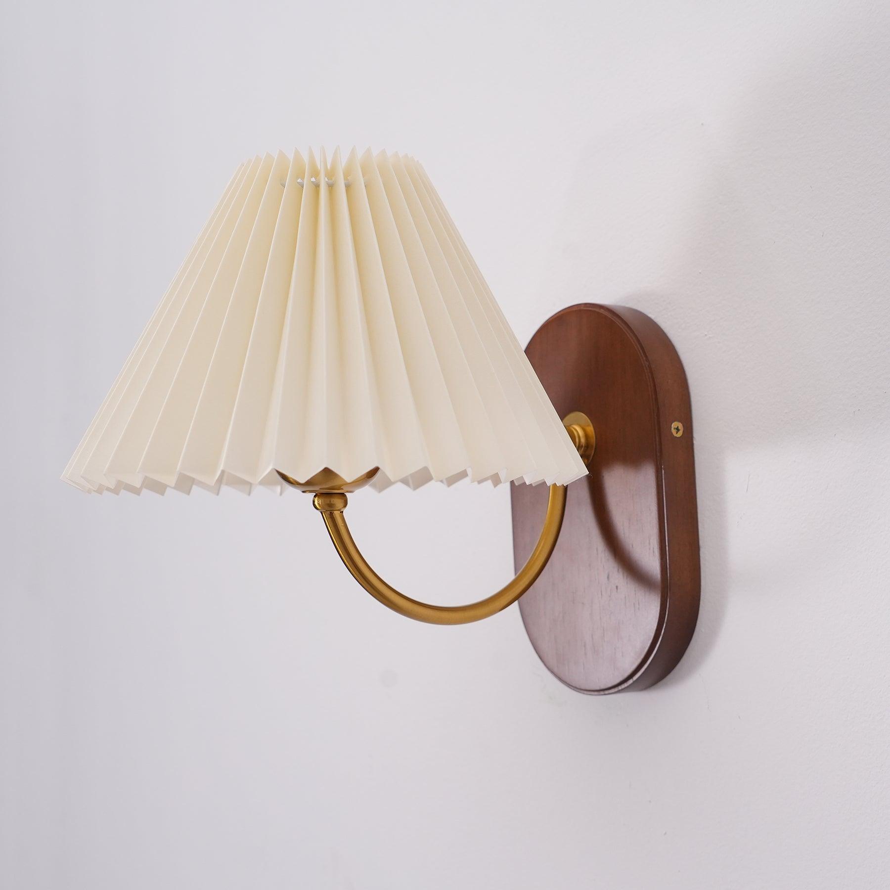 Solenne Vintage Pleated Shade Wall Lamp