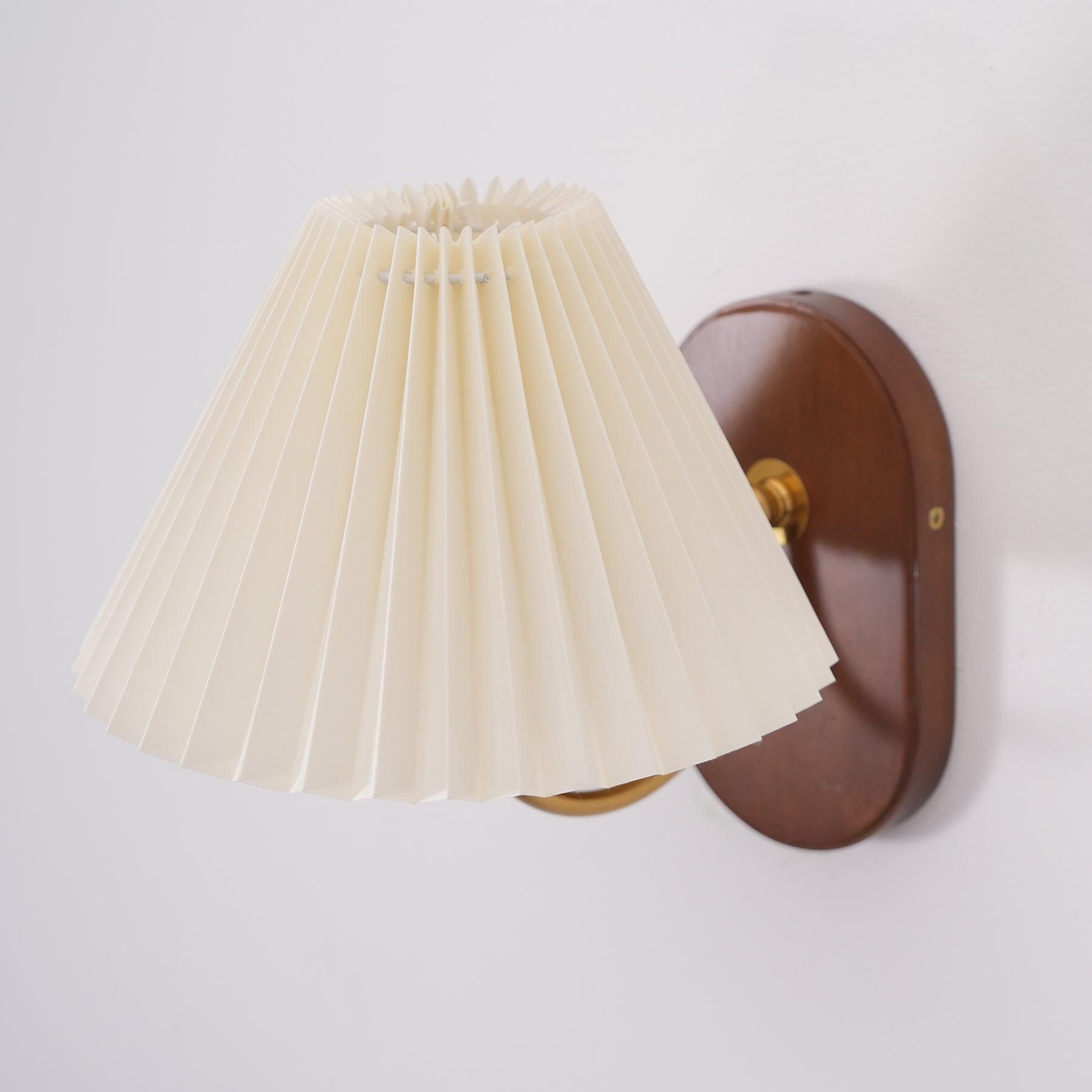 Solenne Vintage Pleated Shade Wall Lamp