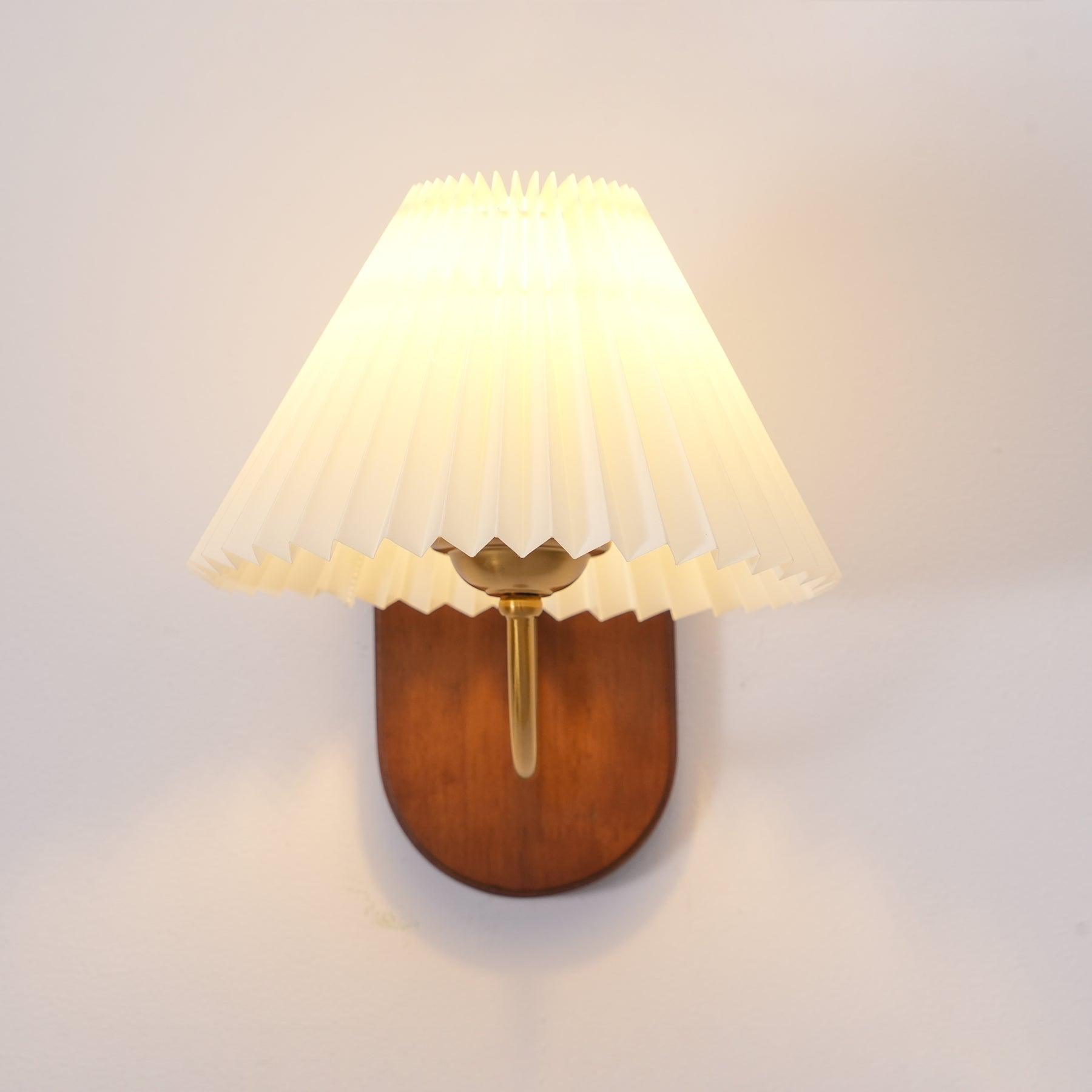 Solenne Vintage Pleated Shade Wall Lamp