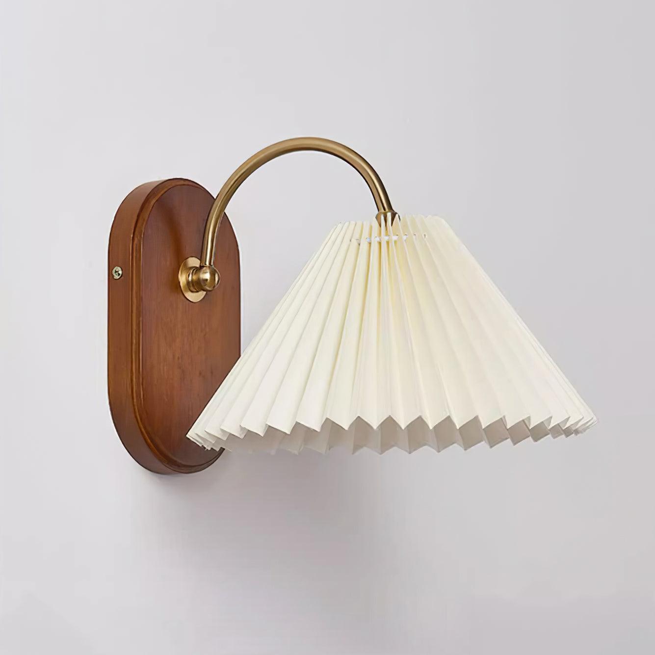 Solenne Vintage Pleated Shade Wall Lamp