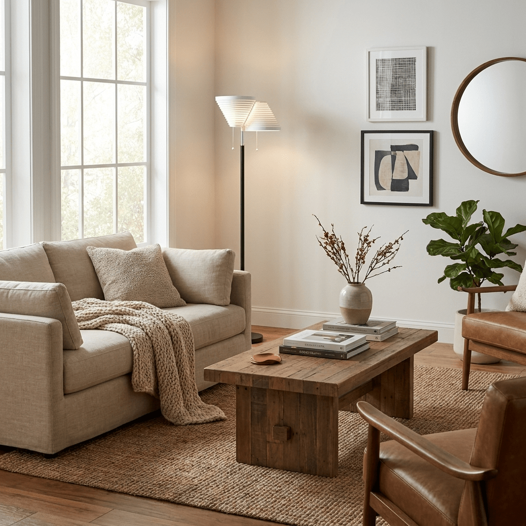 Louver Floor Lamp-Neutral Decor