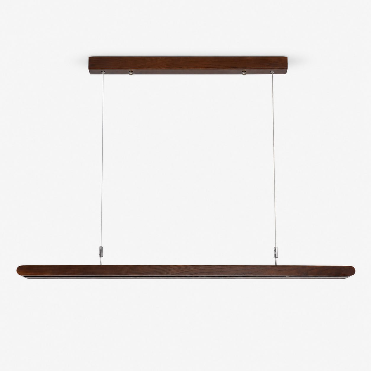 Louvered Wood Linear Pendant Light-Neutral Decor