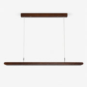 Louvered Wood Linear Pendant Light-Neutral Decor