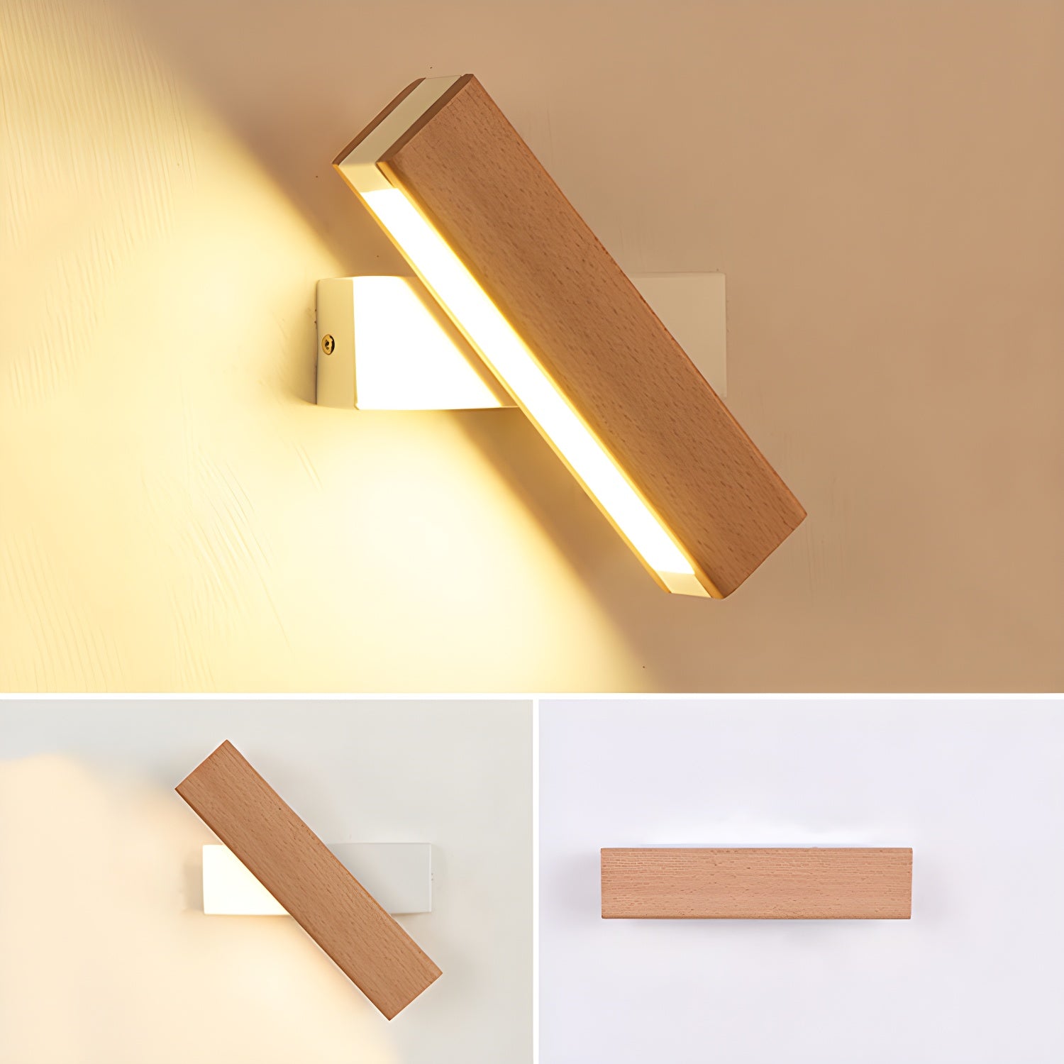 Nave Wood & Acrylic Wall Light-Neutral Decor