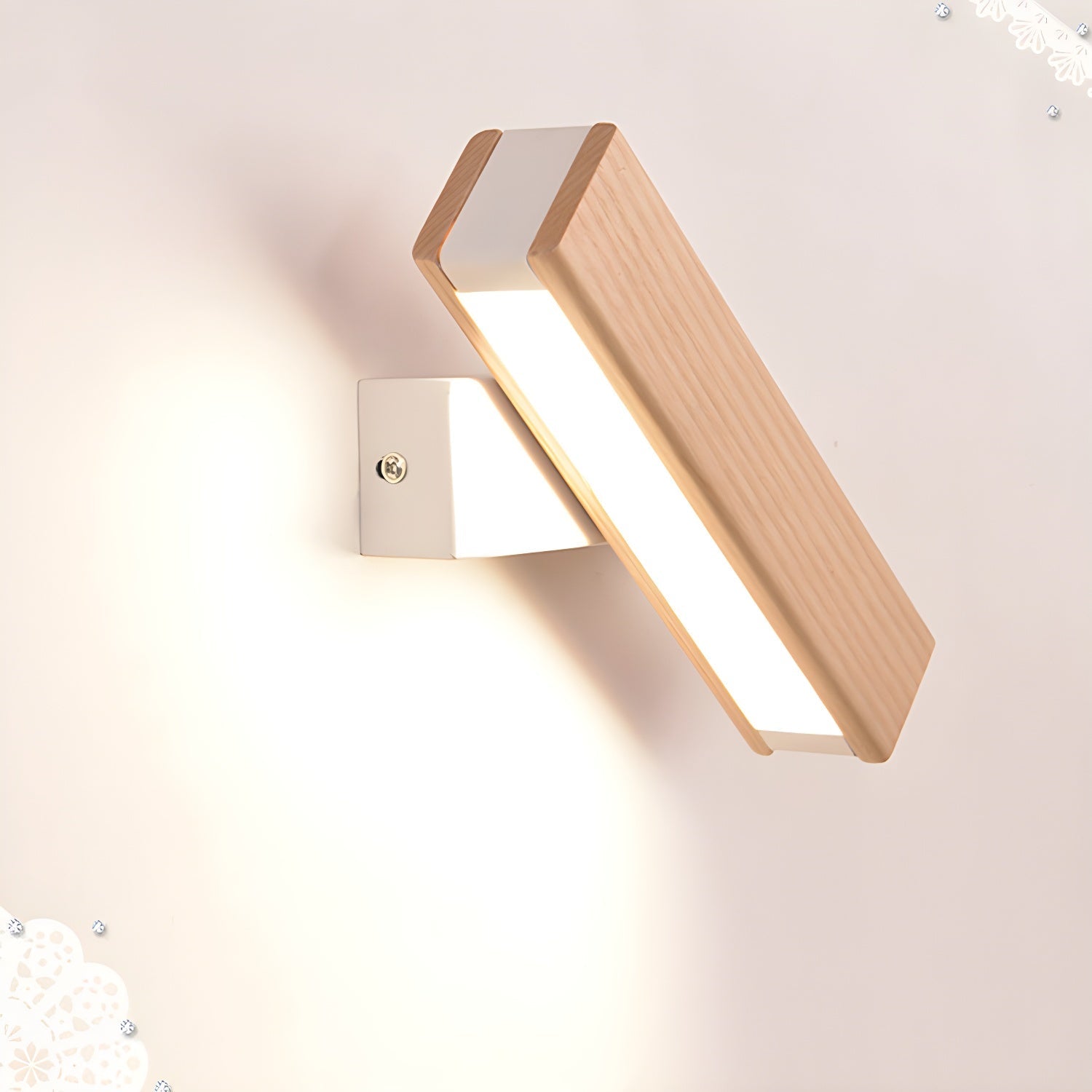 Nave Wood & Acrylic Wall Light-Neutral Decor