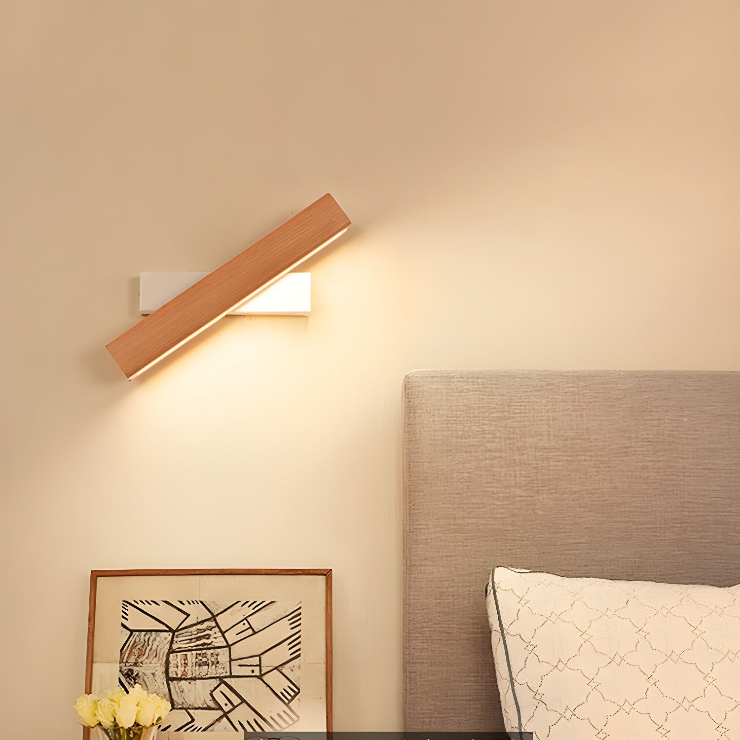 Nave Wood & Acrylic Wall Light-Neutral Decor