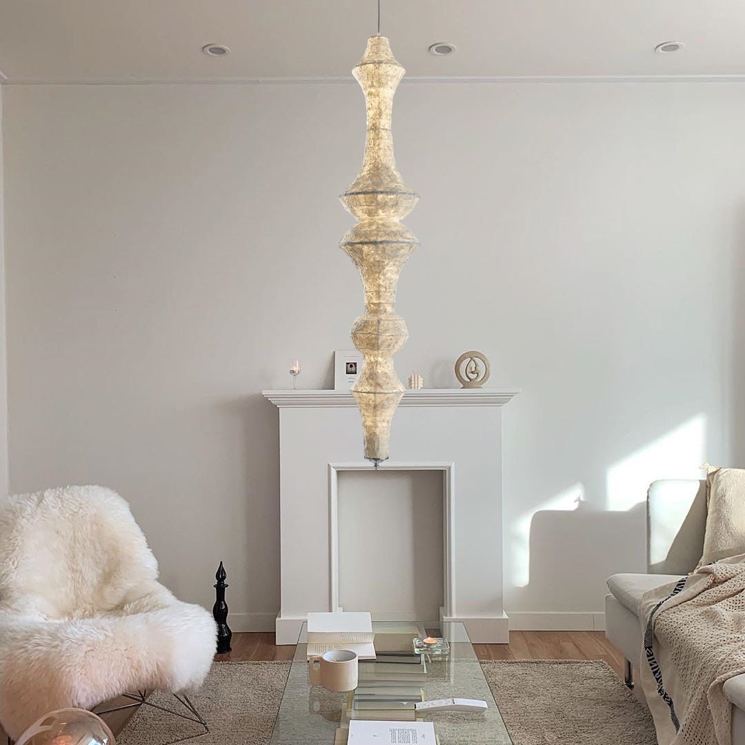 Vozoryra Textured Paper Pendant Light-Neutral Decor