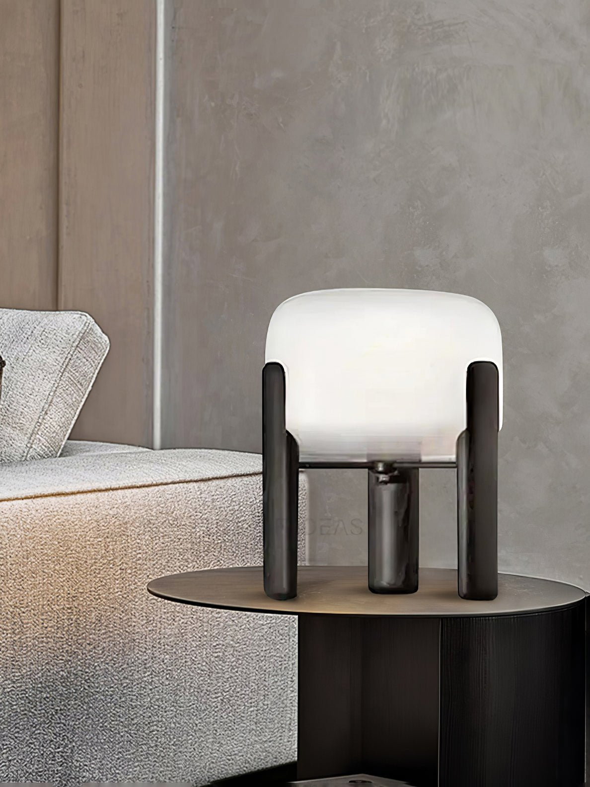Elden Wood & Glass Table Lamp-Neutral Decor