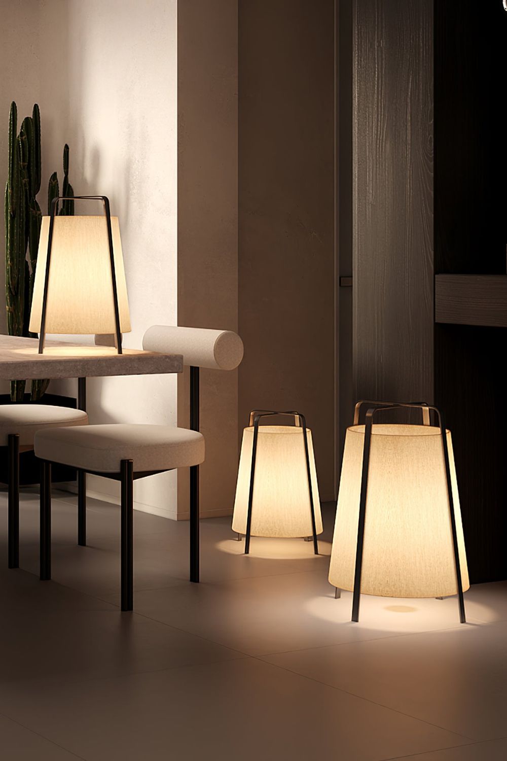 Zild Fabric Scandinavian Table Lamp-Neutral Decor