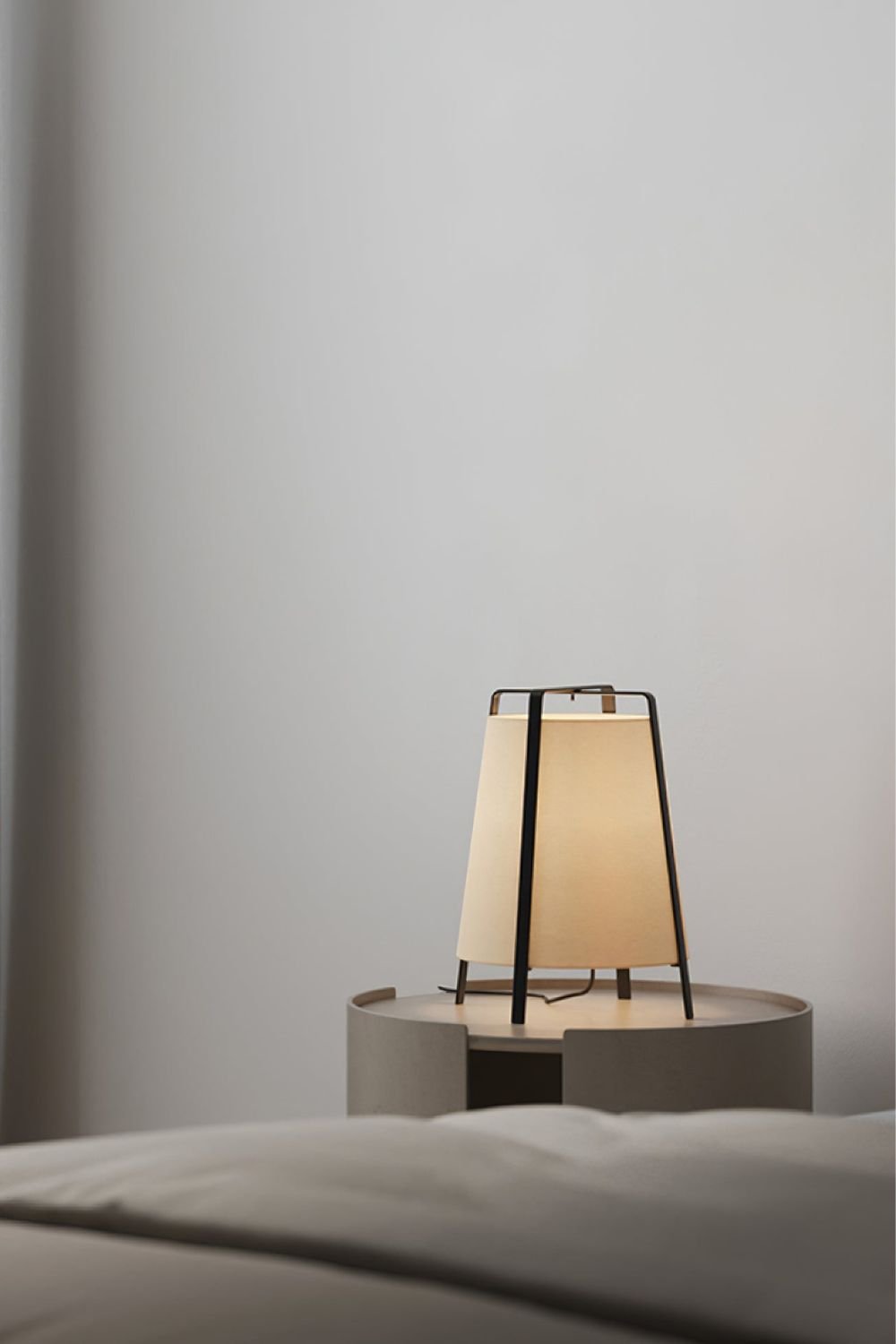 Zild Fabric Scandinavian Table Lamp-Neutral Decor