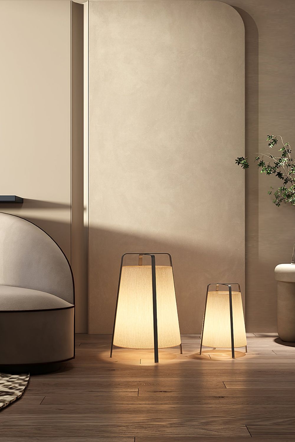 Zild Fabric Scandinavian Table Lamp-Neutral Decor
