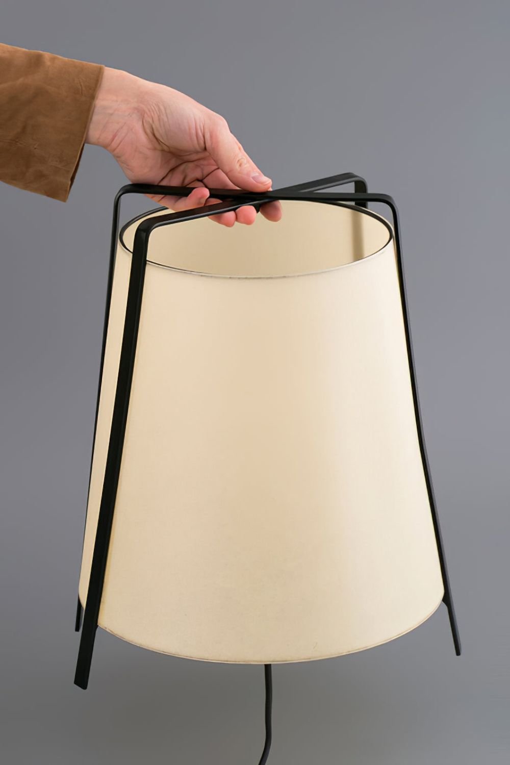 Zild Fabric Scandinavian Table Lamp-Neutral Decor