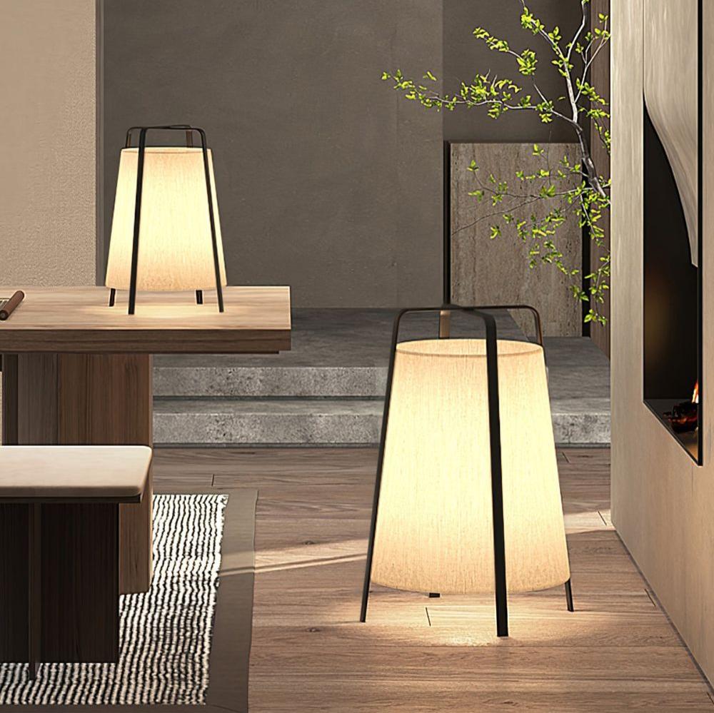 Zild Fabric Scandinavian Table Lamp-Neutral Decor