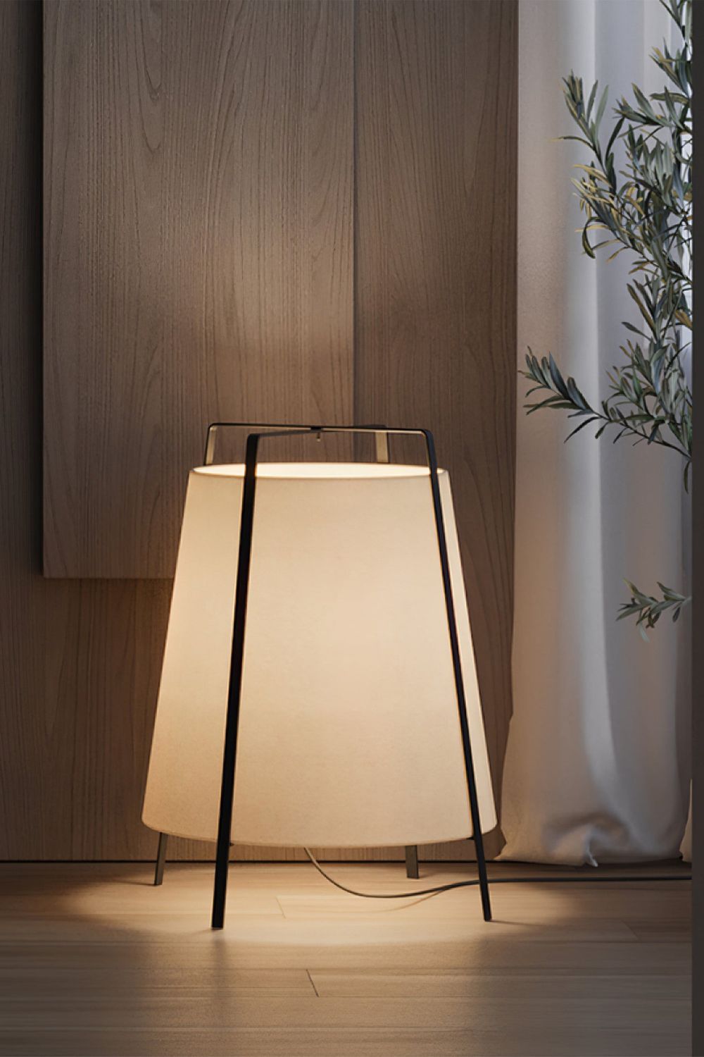 Zild Fabric Scandinavian Table Lamp-Neutral Decor