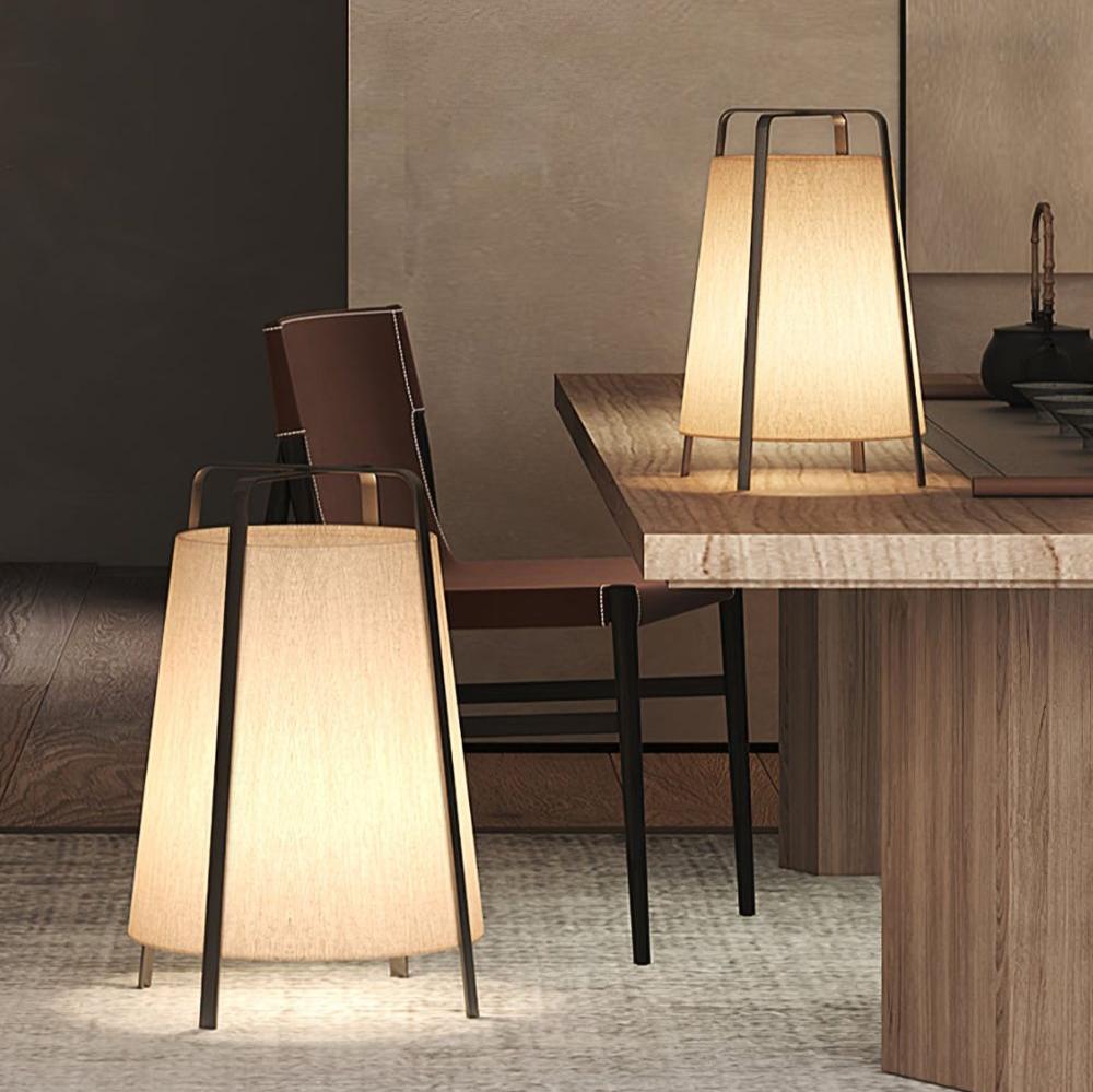 Zild Fabric Scandinavian Table Lamp-Neutral Decor