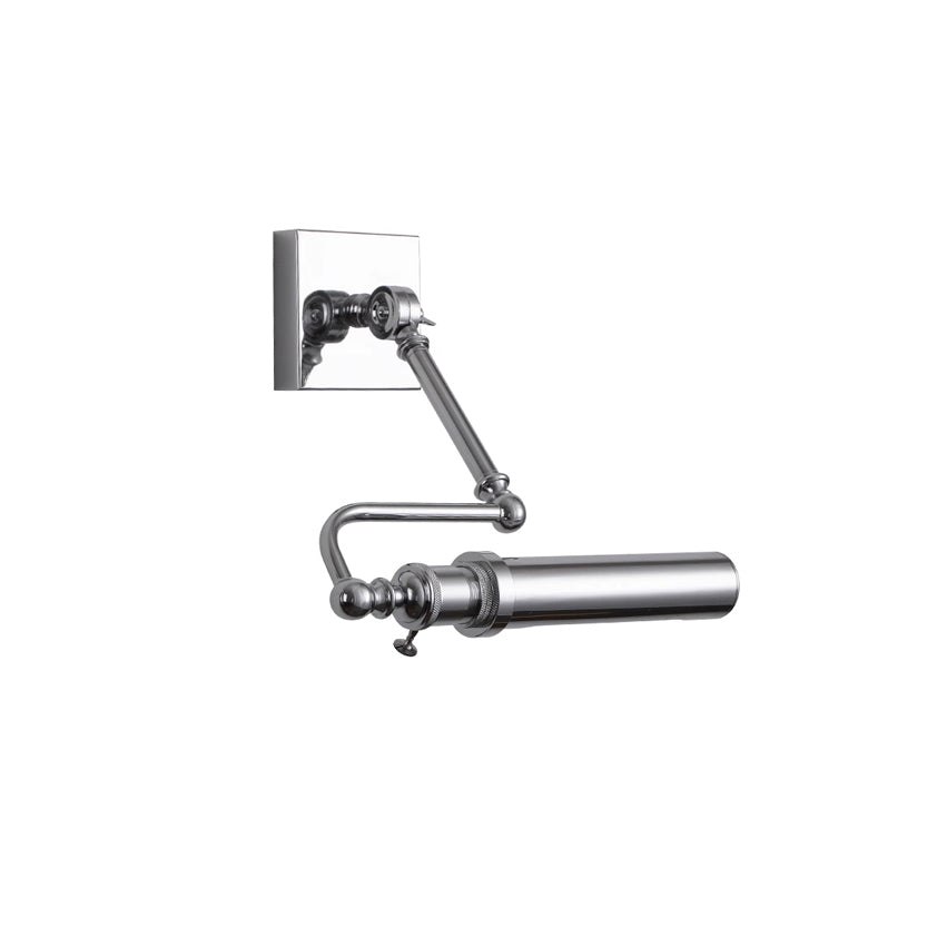 Luca Wall Lamp in a polished chrome finish.