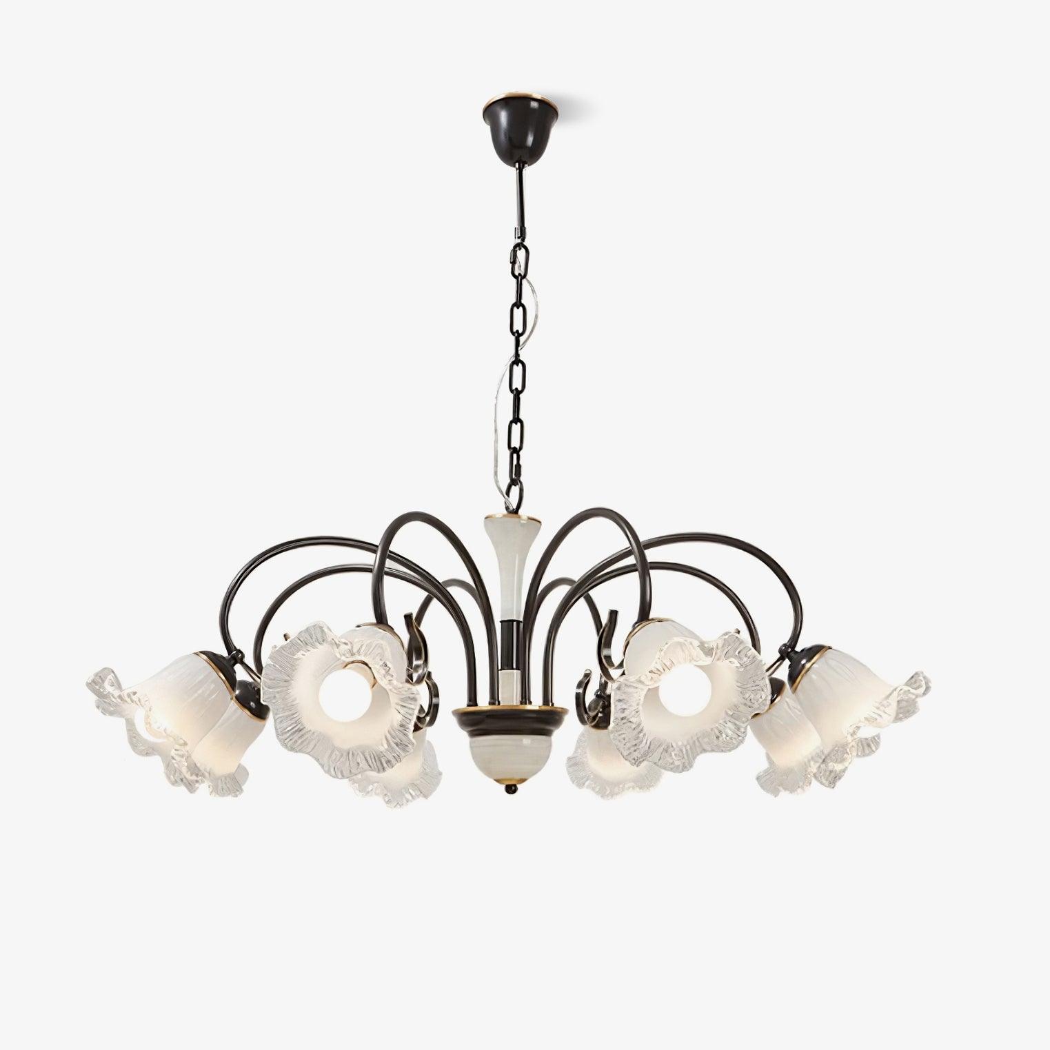 Umiron Gothic Iron Glass Chandelier-Neutral Decor