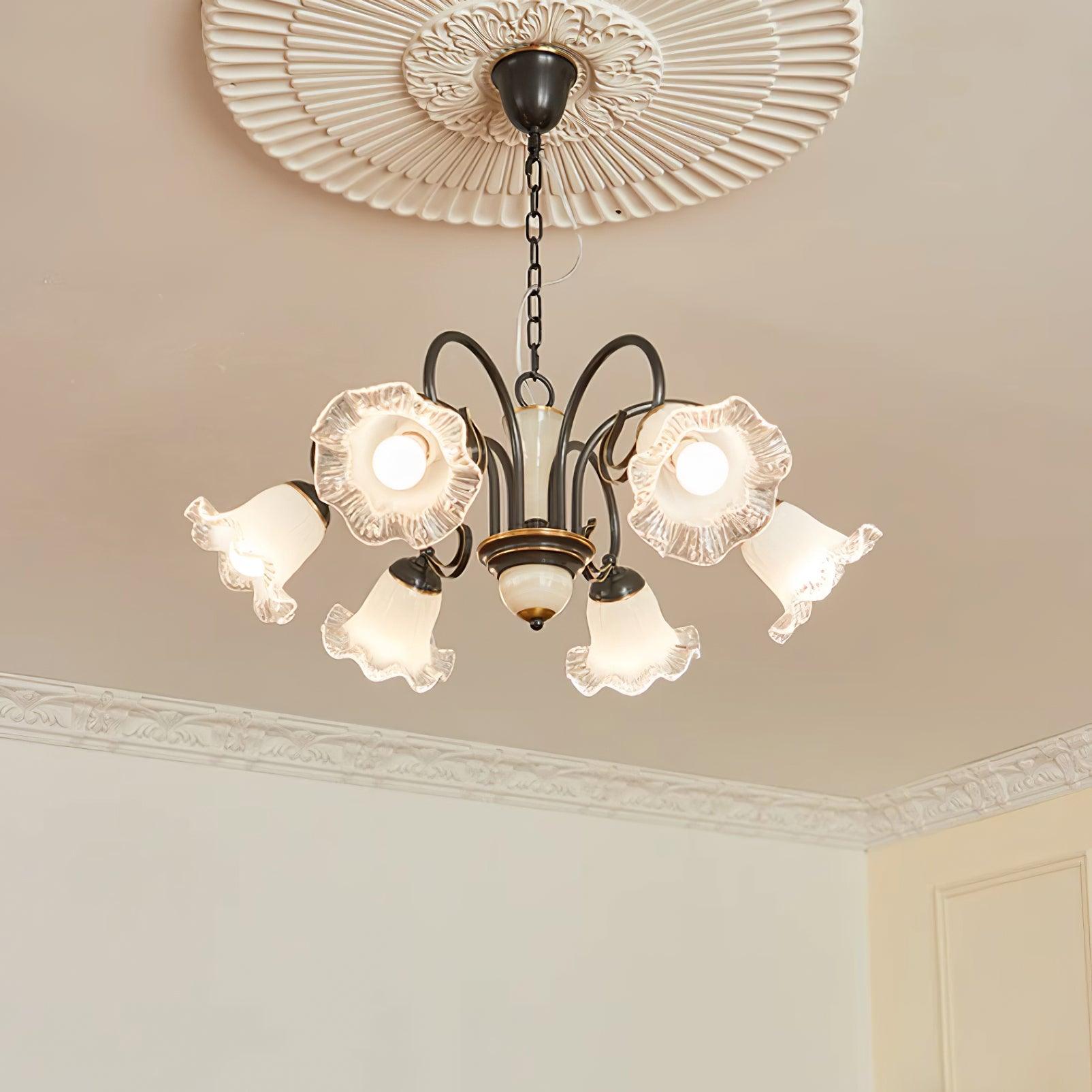Umiron Gothic Iron Glass Chandelier-Neutral Decor