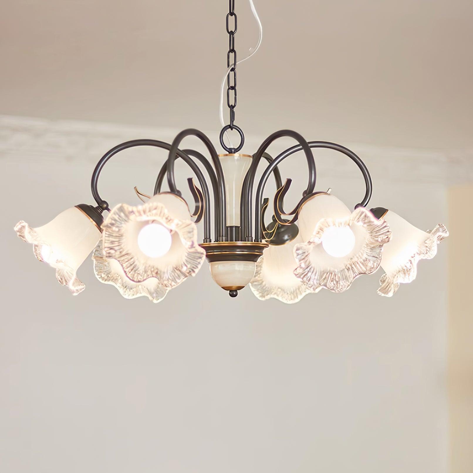 Umiron Gothic Iron Glass Chandelier-Neutral Decor