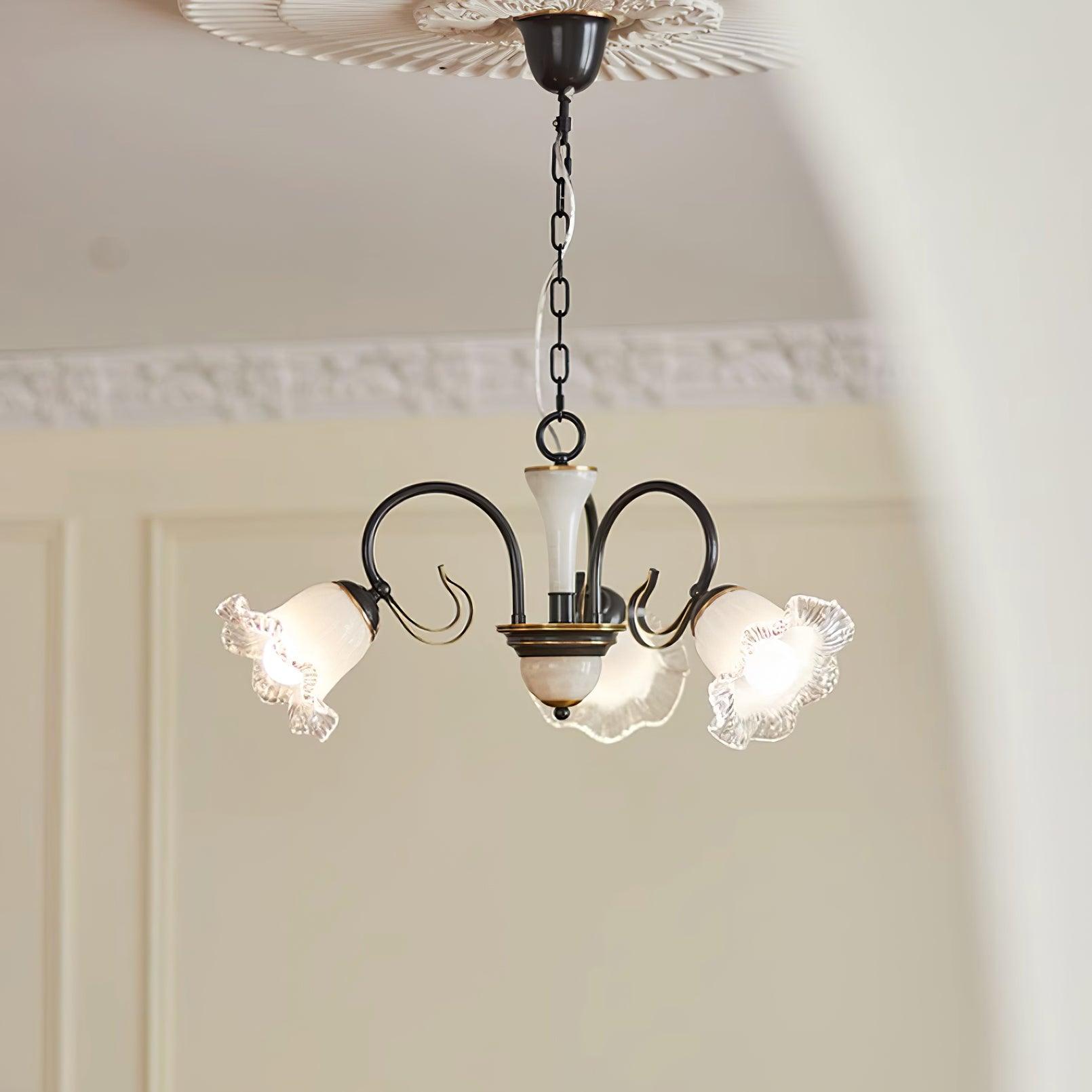 Umiron Gothic Iron Glass Chandelier-Neutral Decor