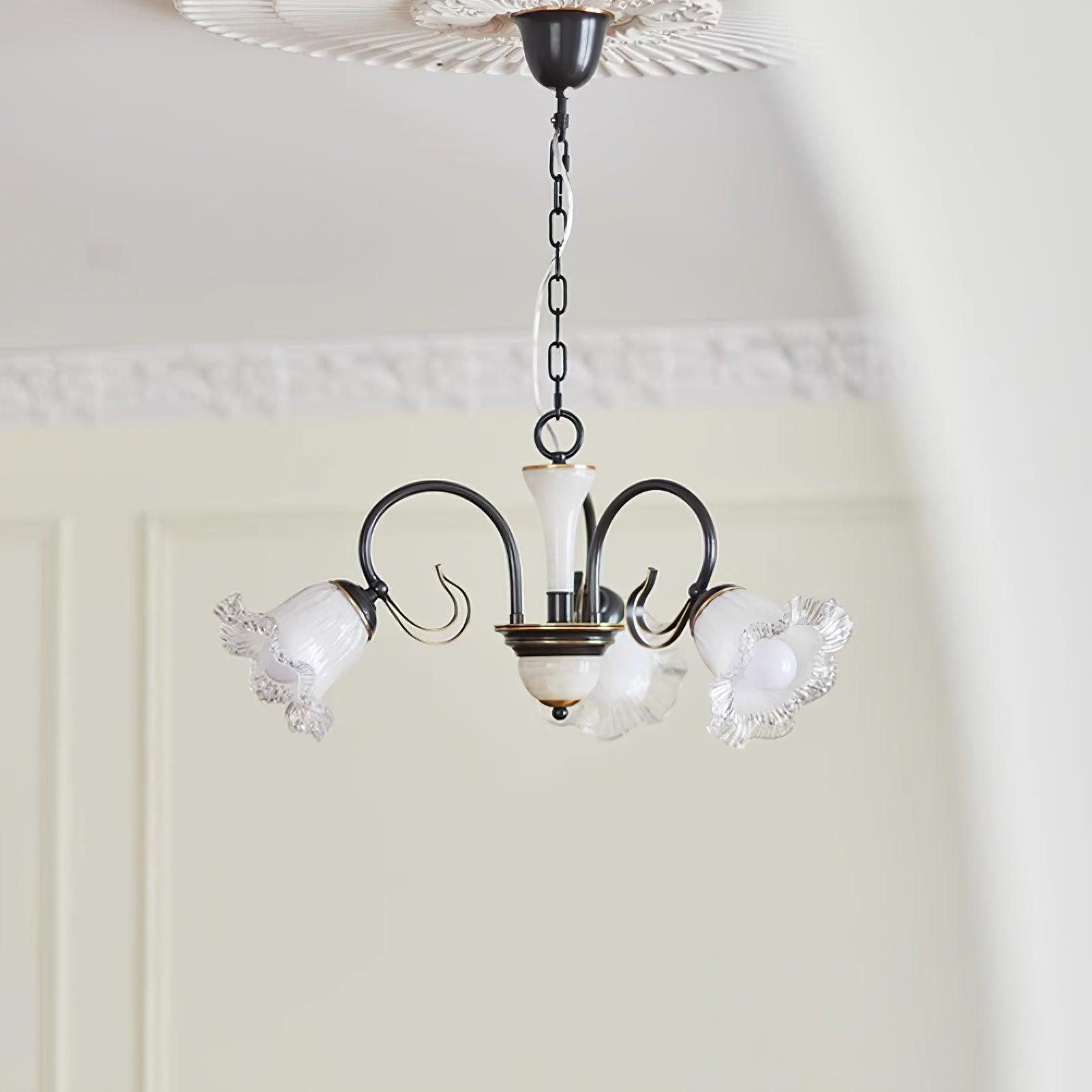 Umiron Gothic Iron Glass Chandelier-Neutral Decor